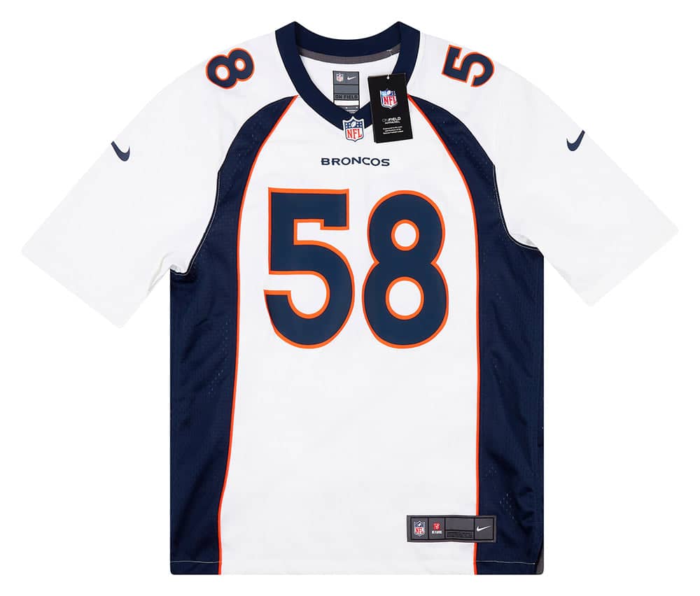 2018 21 Denver Broncos Miller 58 Nike Game Jersey Away M W Tags