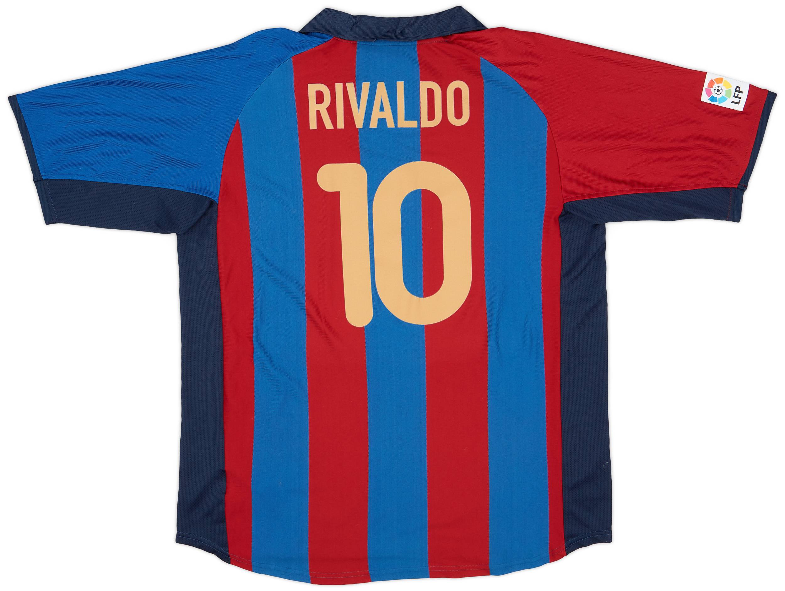 2001-02 Barcelona Home Shirt Rivaldo #10 - 6/10 - (XL) 2001-02 Barcelona Home Shirt Rivaldo #10 - 6/10 - (XL)