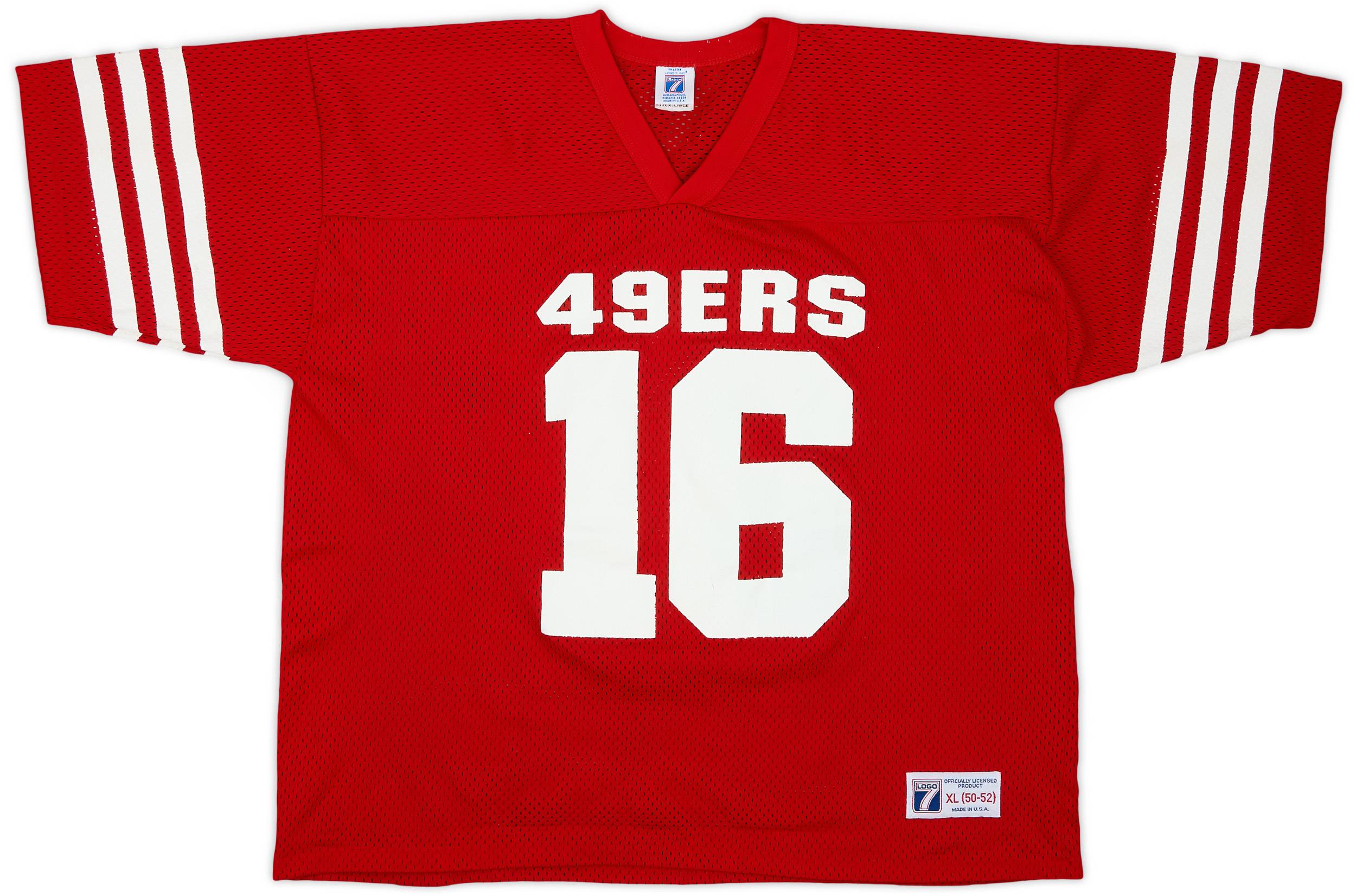 1980s San Francisco 49ers Montana #16 Logo 7 Home Jersey - 9/10 - (XL)