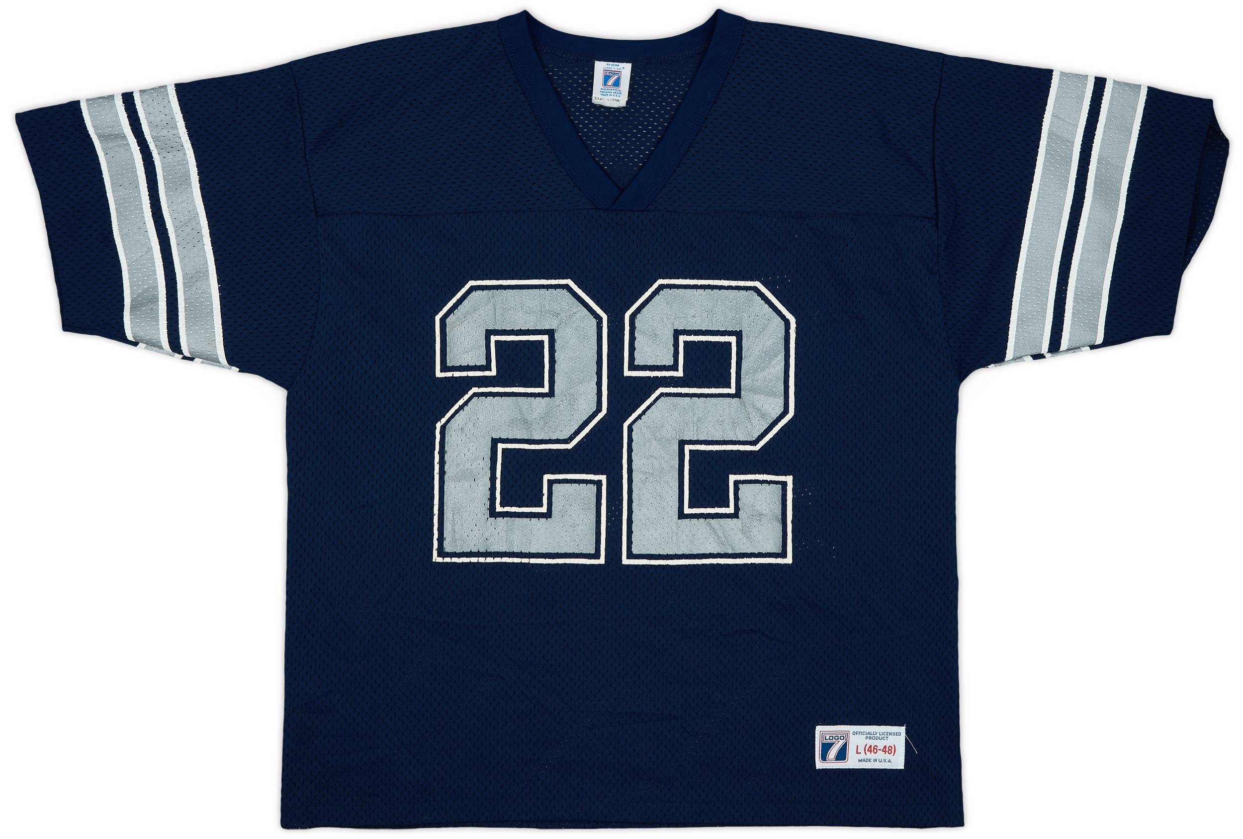 1992-94 Dallas Cowboys Smith #22 Logo 7 Away Jersey - 7/10 - (L)