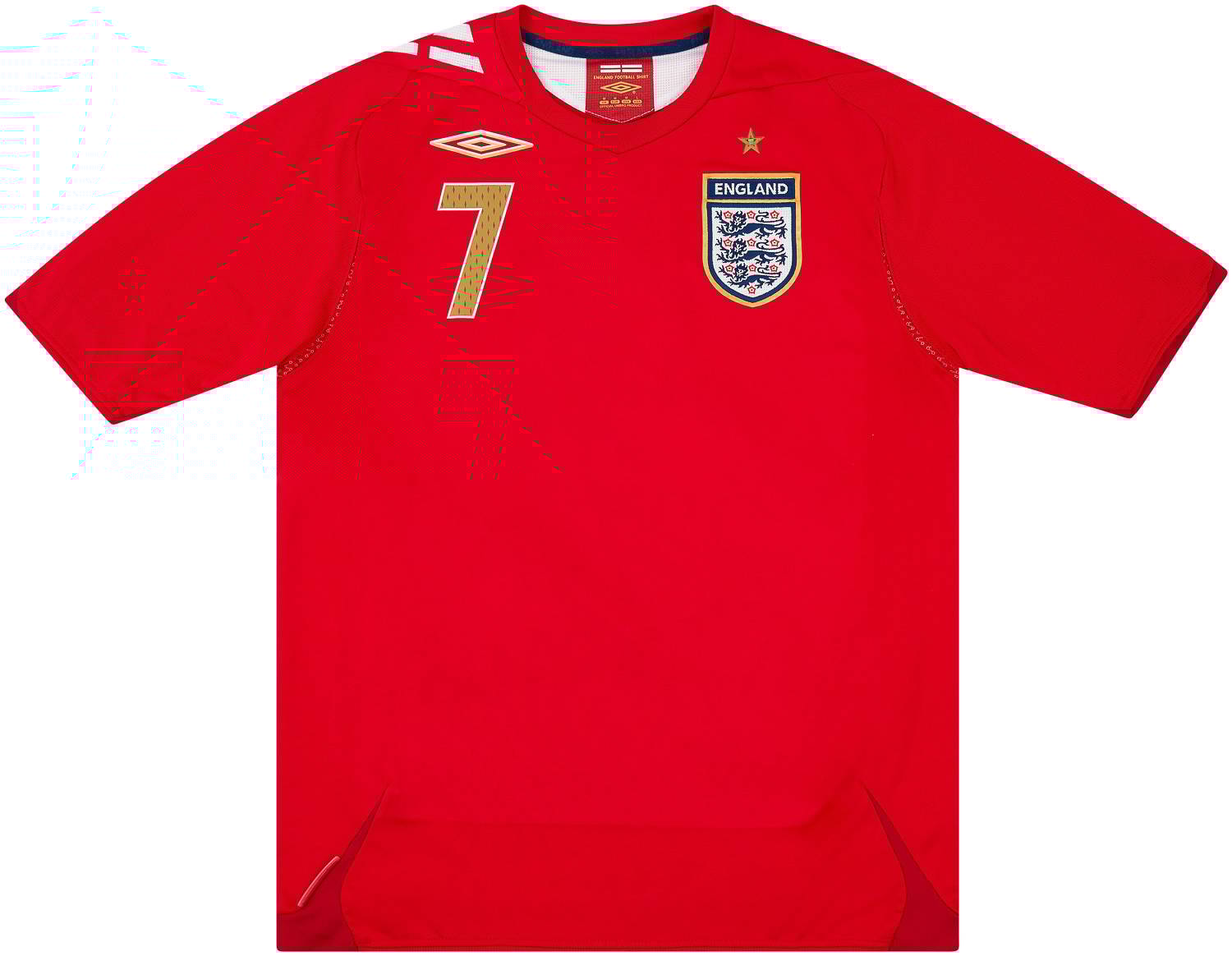 2006-08 England Away Shirt Beckham #7