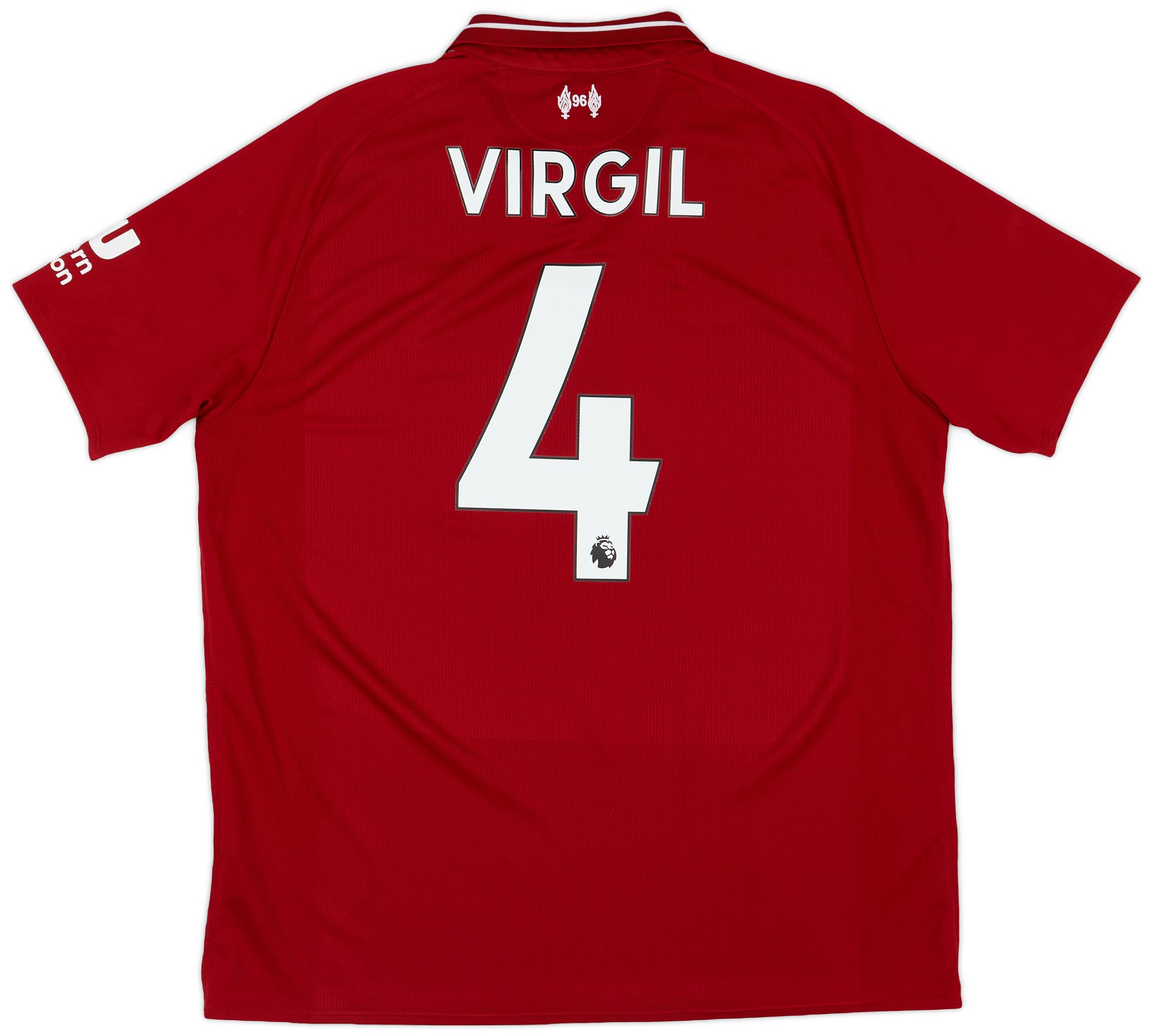 2018 19 Liverpool Home Shirt Virgil 4 8 10 L