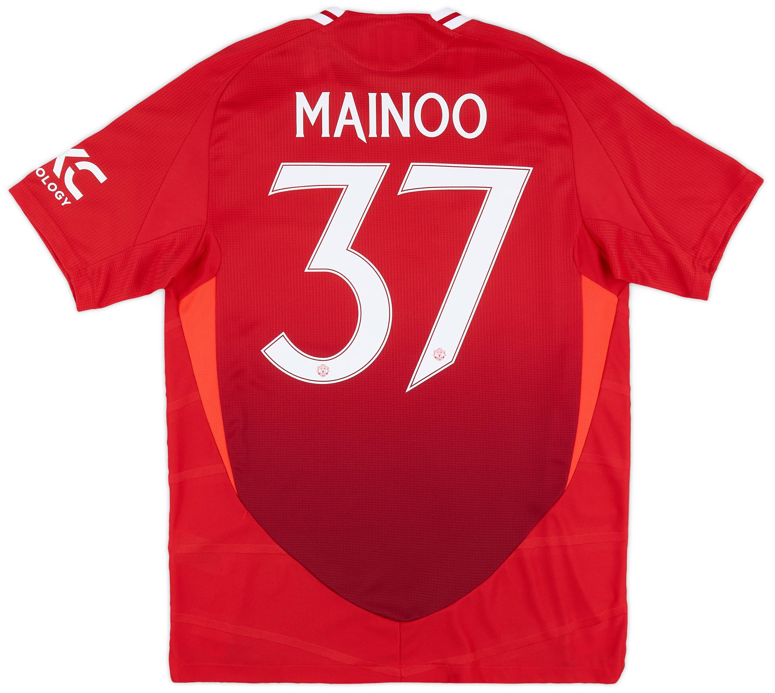 2024-25 Manchester United Authentic Home Shirt Mainoo #37