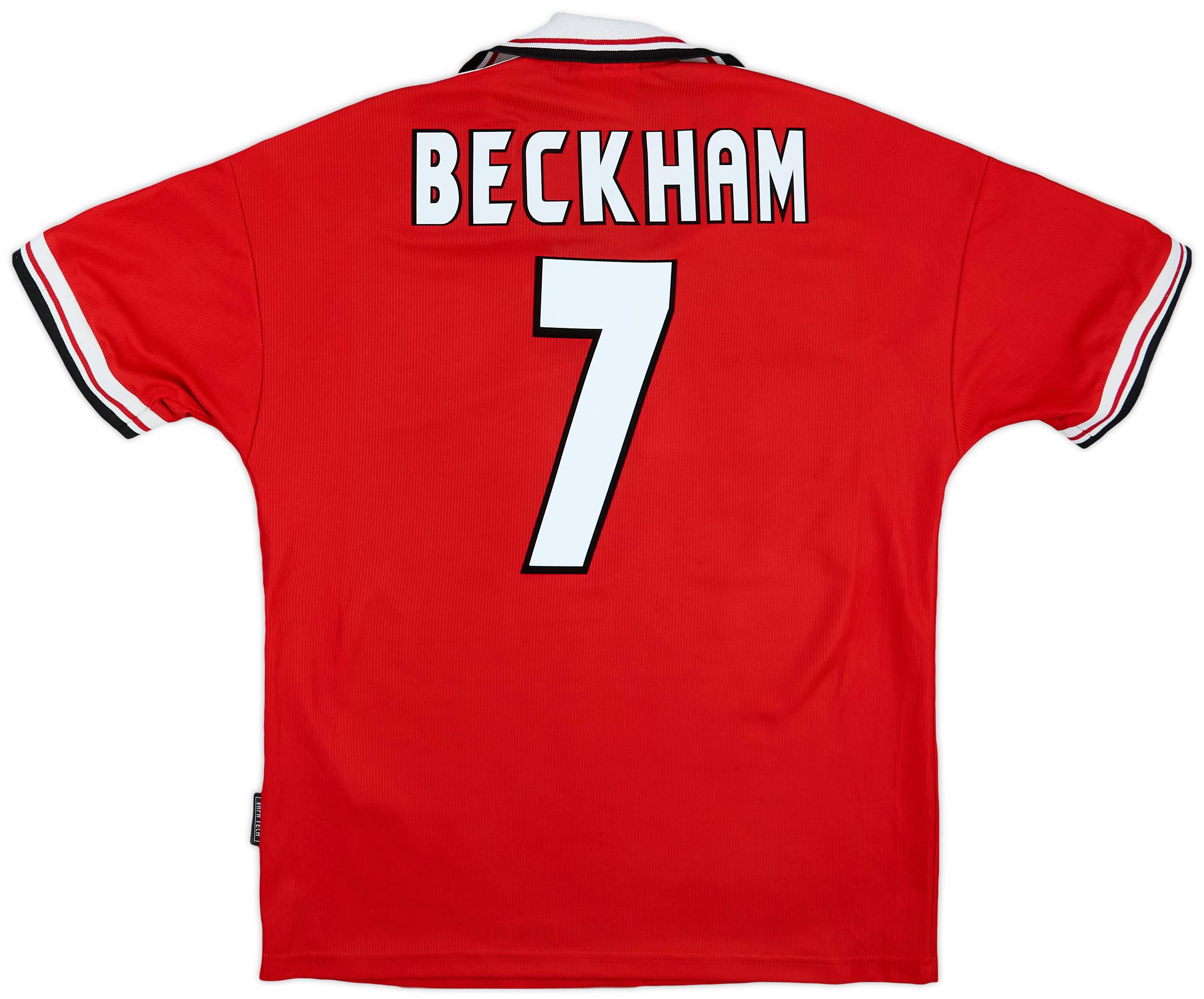 1998-00 Manchester United Home Shirt Beckham #7 - 6/10 - (L)
