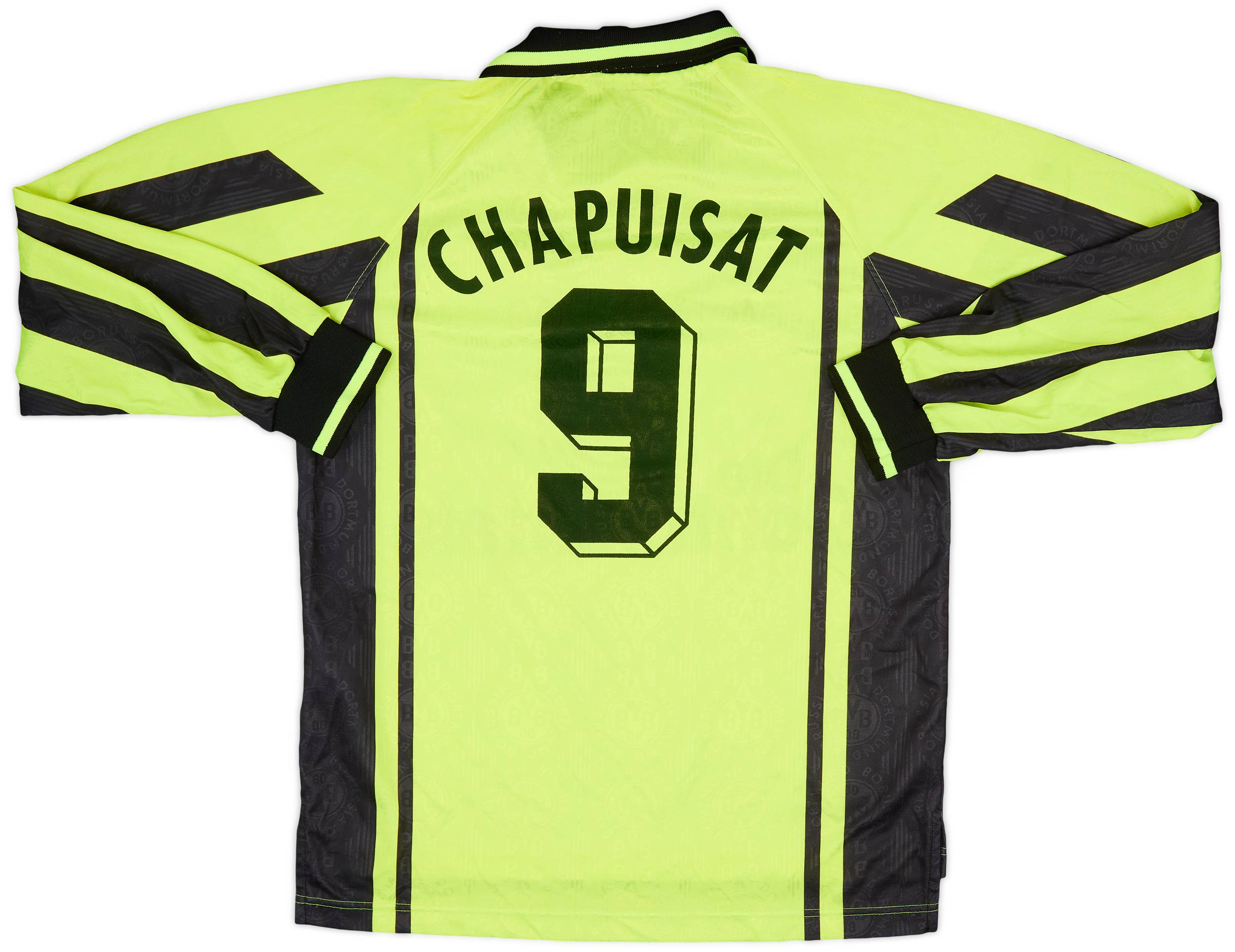 1996-97 Borussia Dortmund Home L/S Shirt Chapuisat #9 - 9/10 - (M)