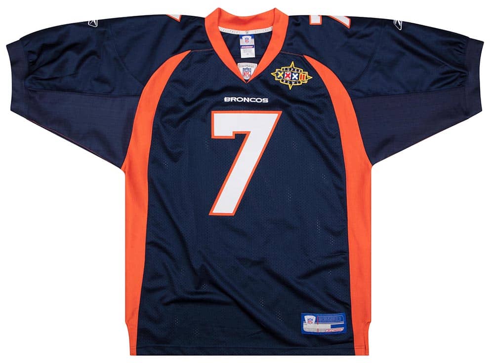 2002 04 Denver Broncos Elway 7 Authentic Reebok Jersey Home XXL
