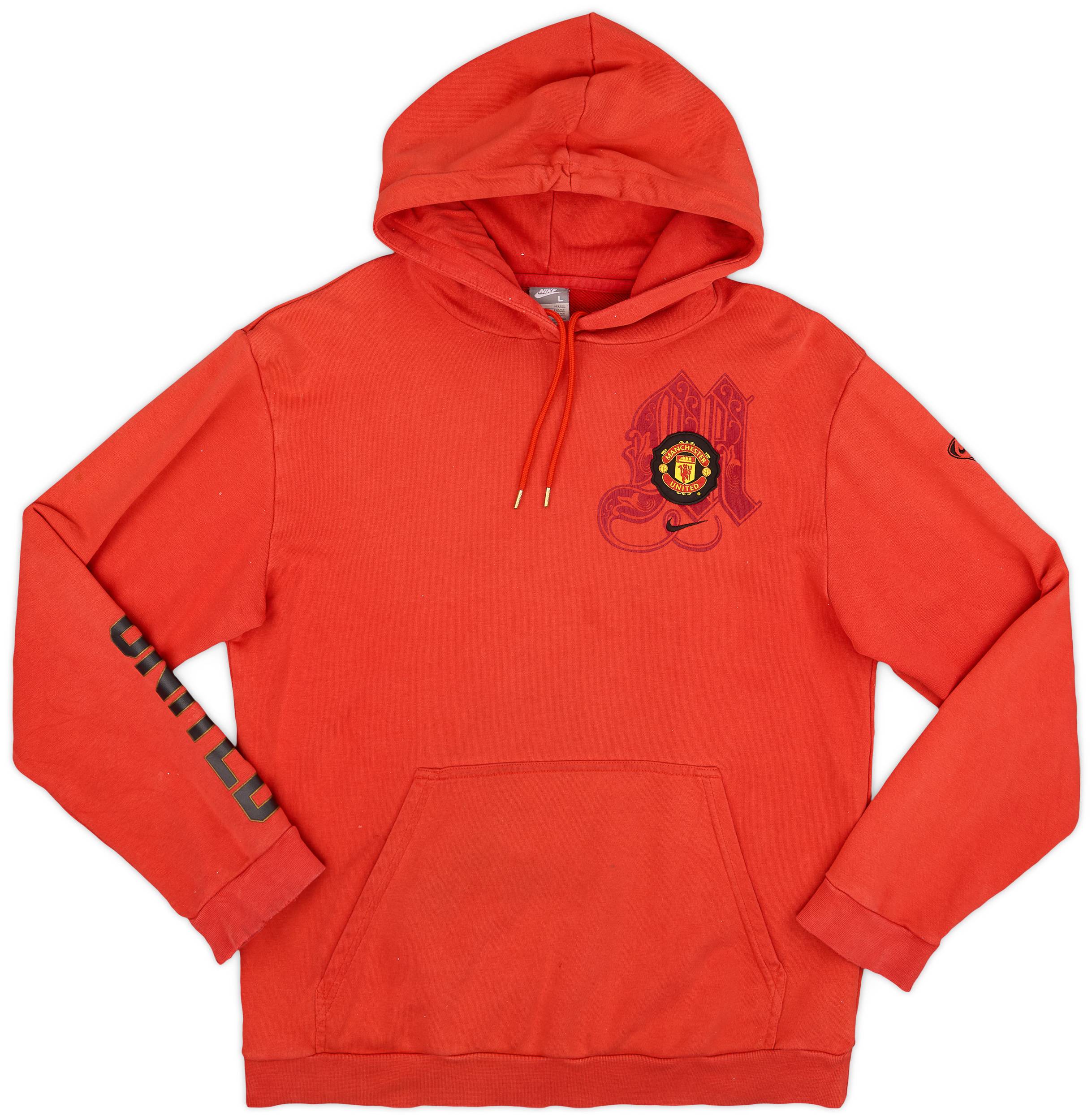 2008-09 Manchester United Nike Hooded Sweat Top - 5/10 - (L)