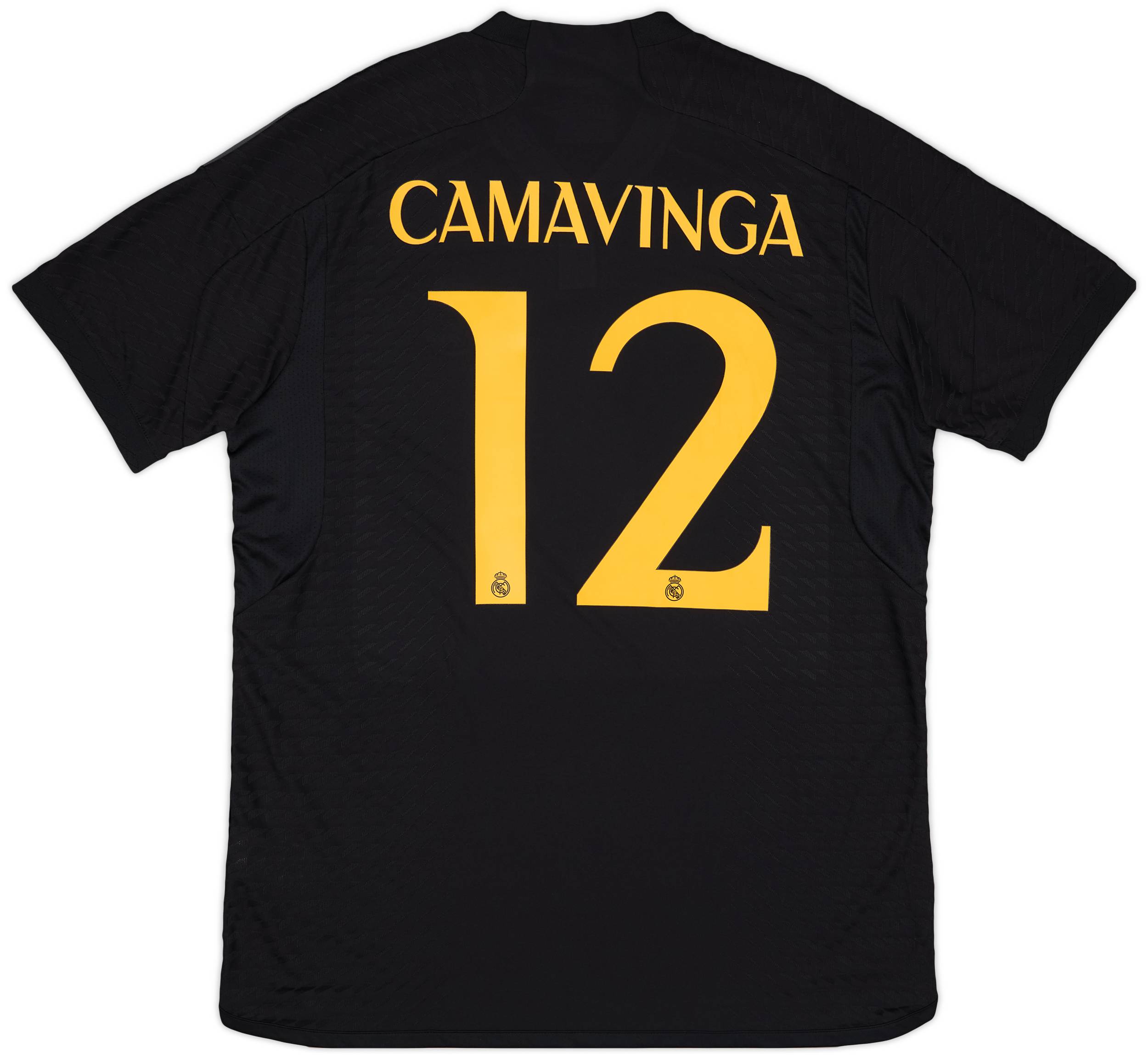 2023-24 Real Madrid Authentic Third Shirt Camavinga #12 (XL)
