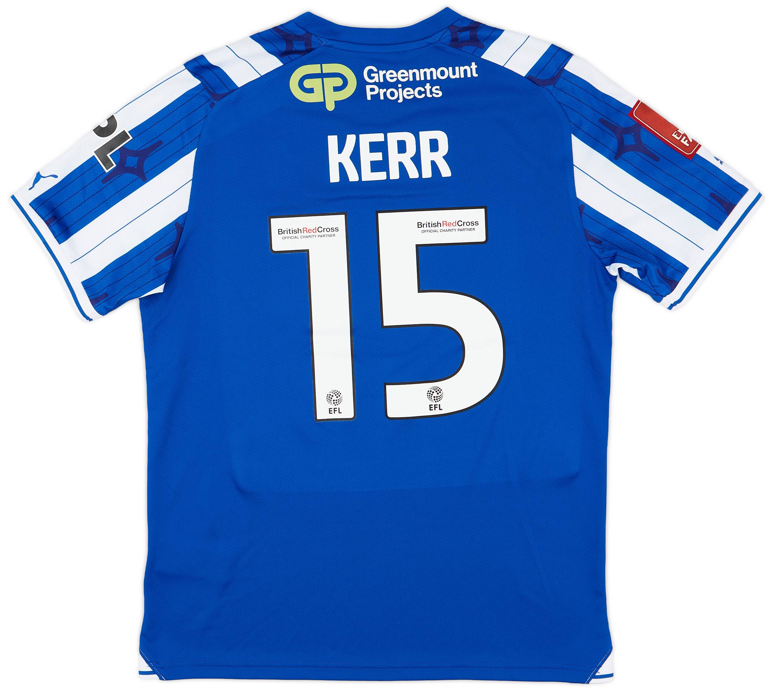 2023-24 Wigan FA Cup Match Issue Home Shirt Kerr #15