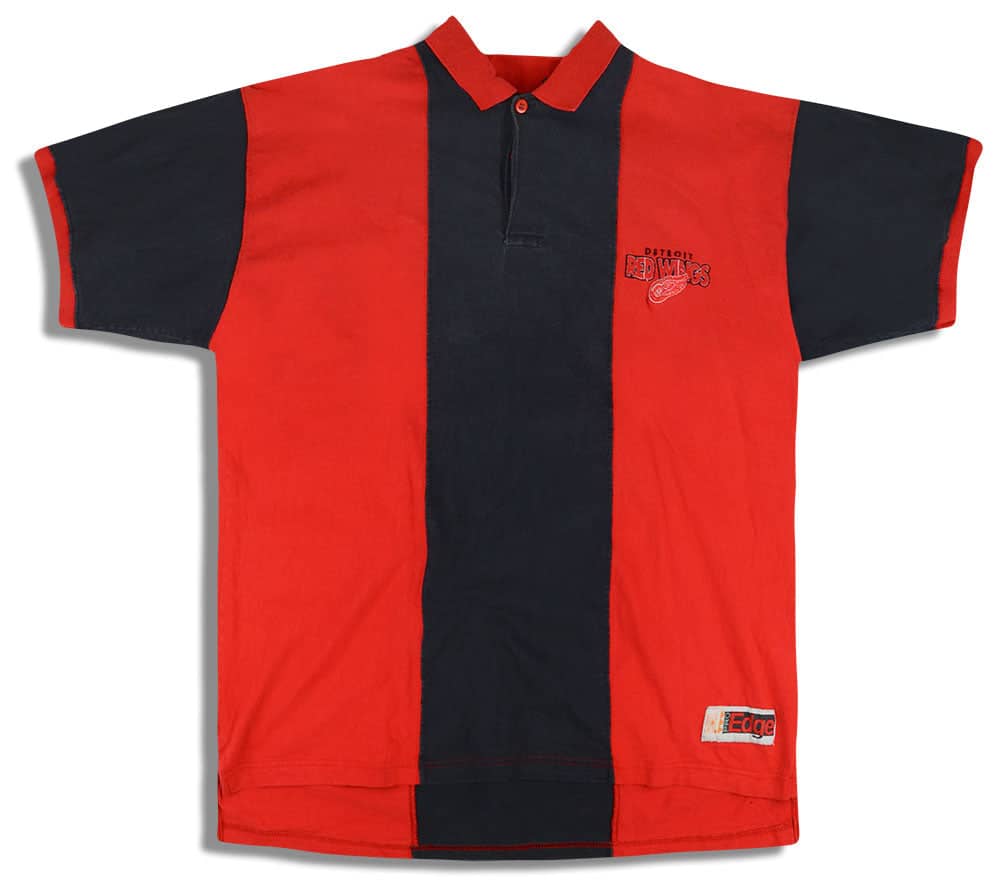 1990s Detroit Red Wings Pro Edge Polo Shirt L