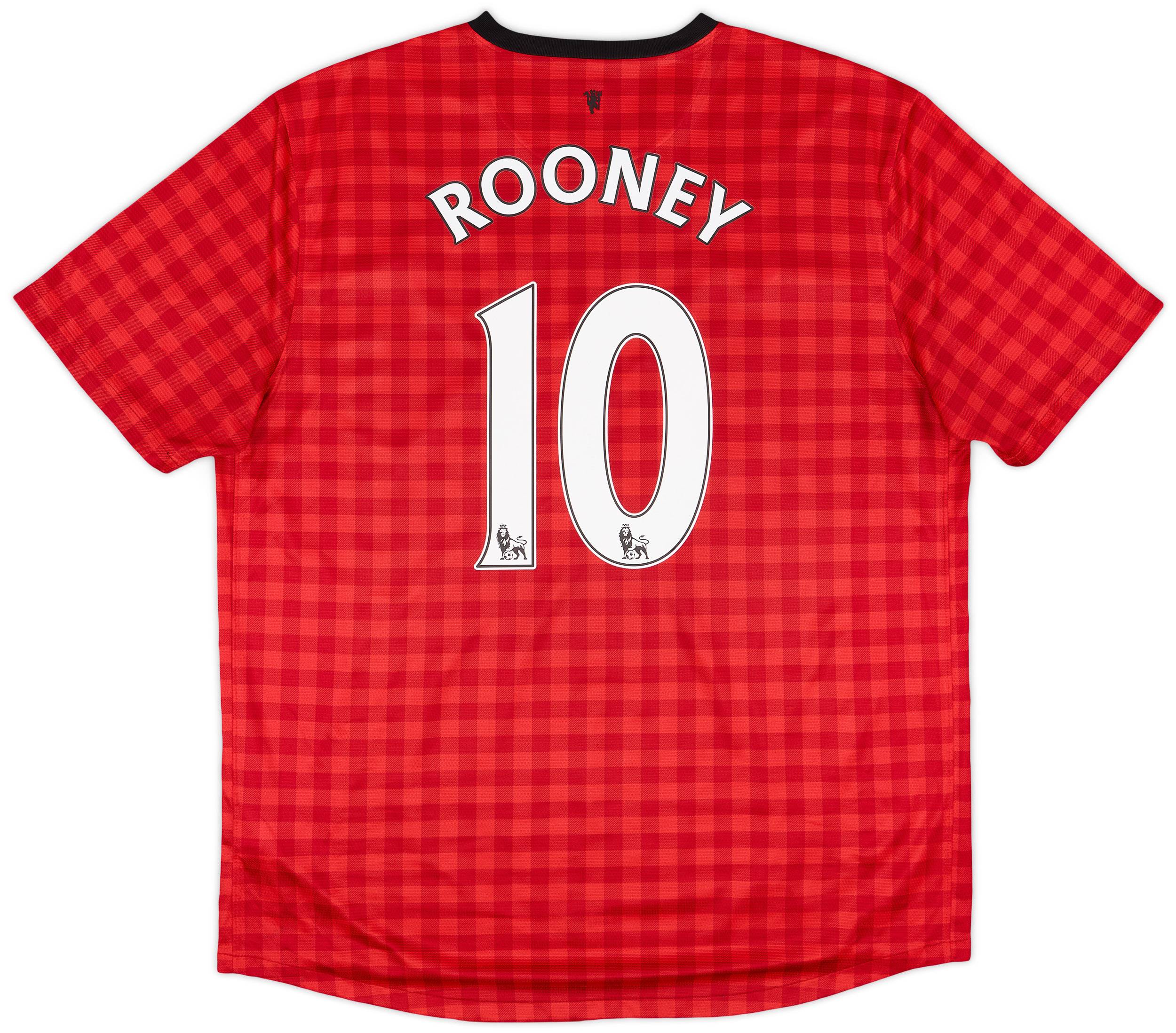 2012-13 Manchester United Home Shirt Rooney #10 - 5/10 - (XL)