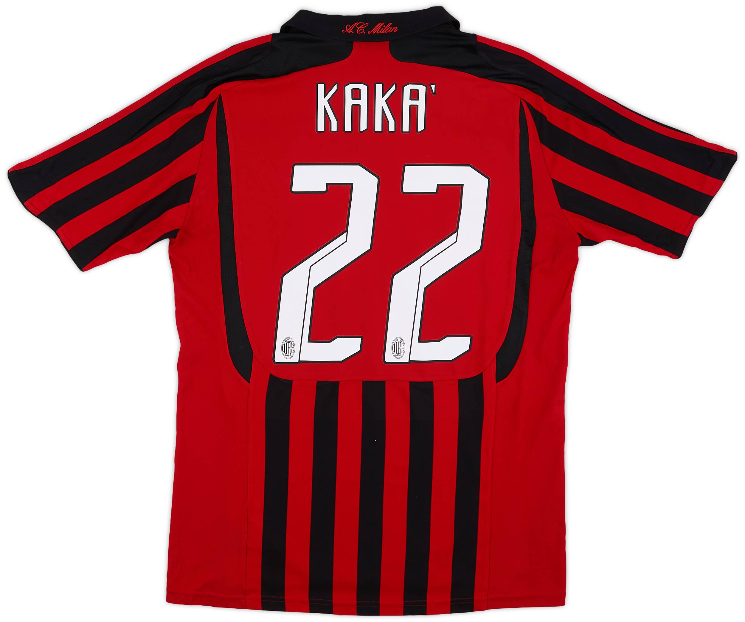 2007-08 AC Milan Home Shirt Kaka #22 - 6/10 - (M)