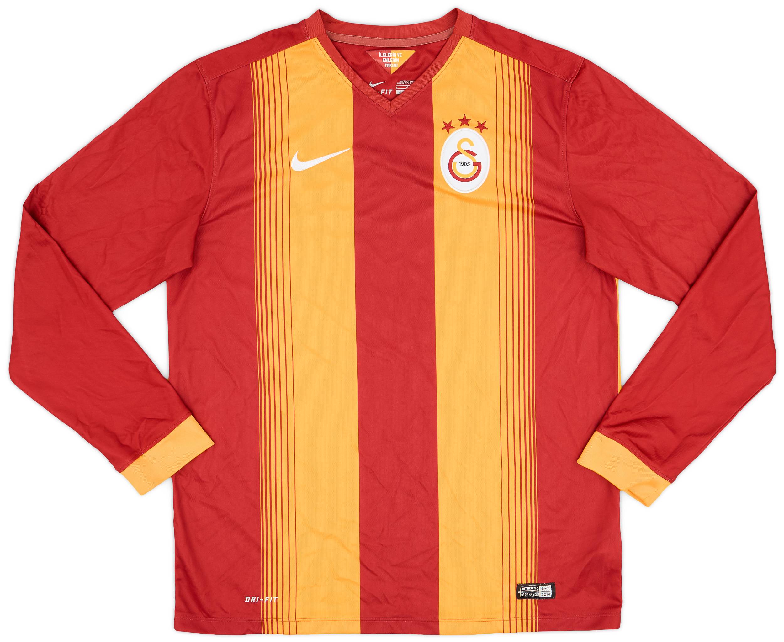 2014-15 Galatasaray Home L/S Shirt - 9/10 - (L)