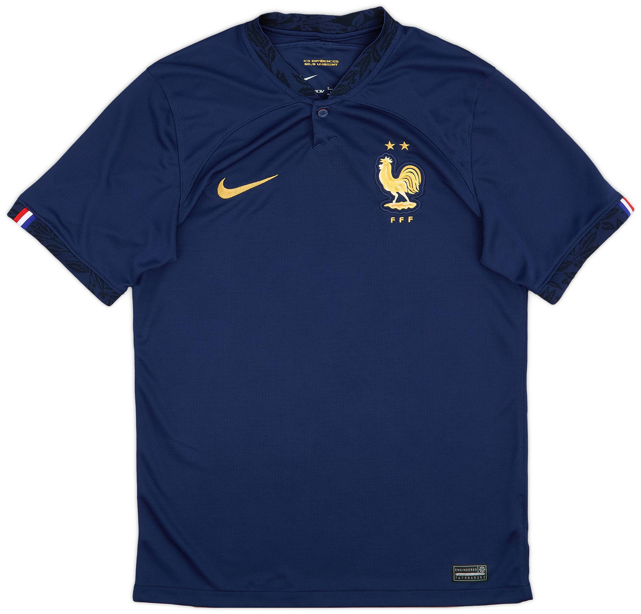 2022-23 France Home Shirt - 9/10 - (S)