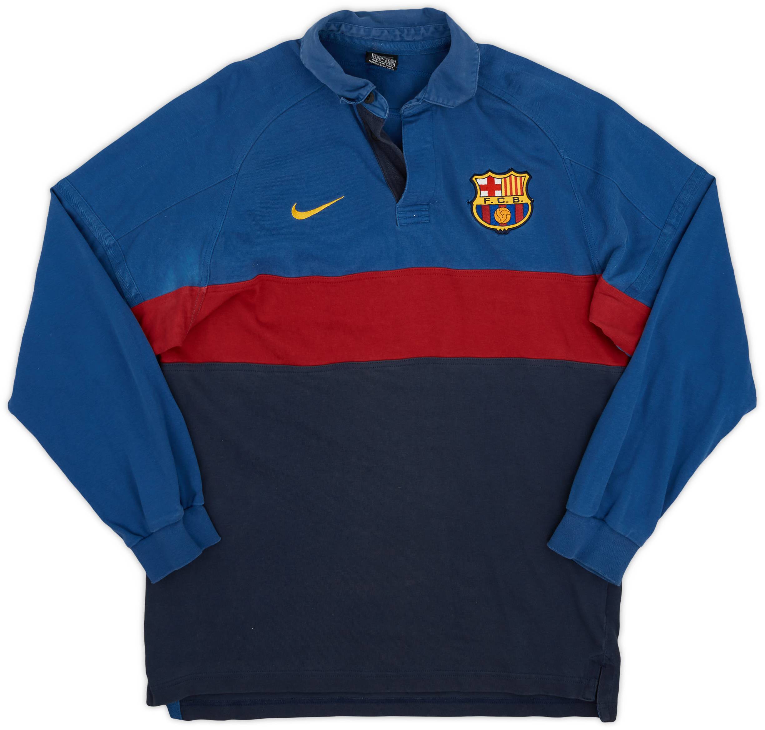 2000-01 Barcelona Nike Rugby L/S Shirt - 8/10 - (M)