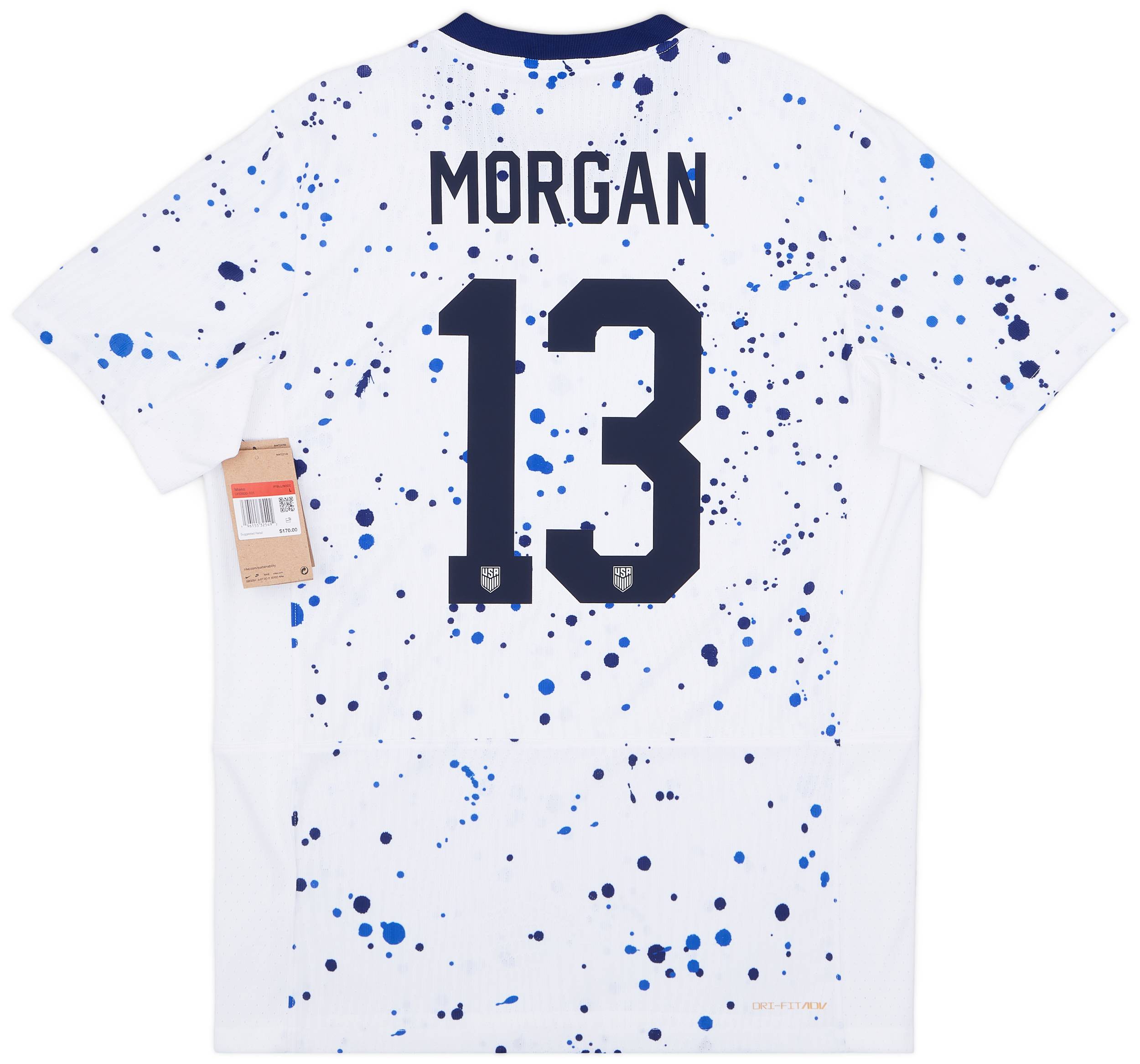 2023-24 USA Women&#039;s Authentic Home Shirt Morgan #13 (Unisex Fit)