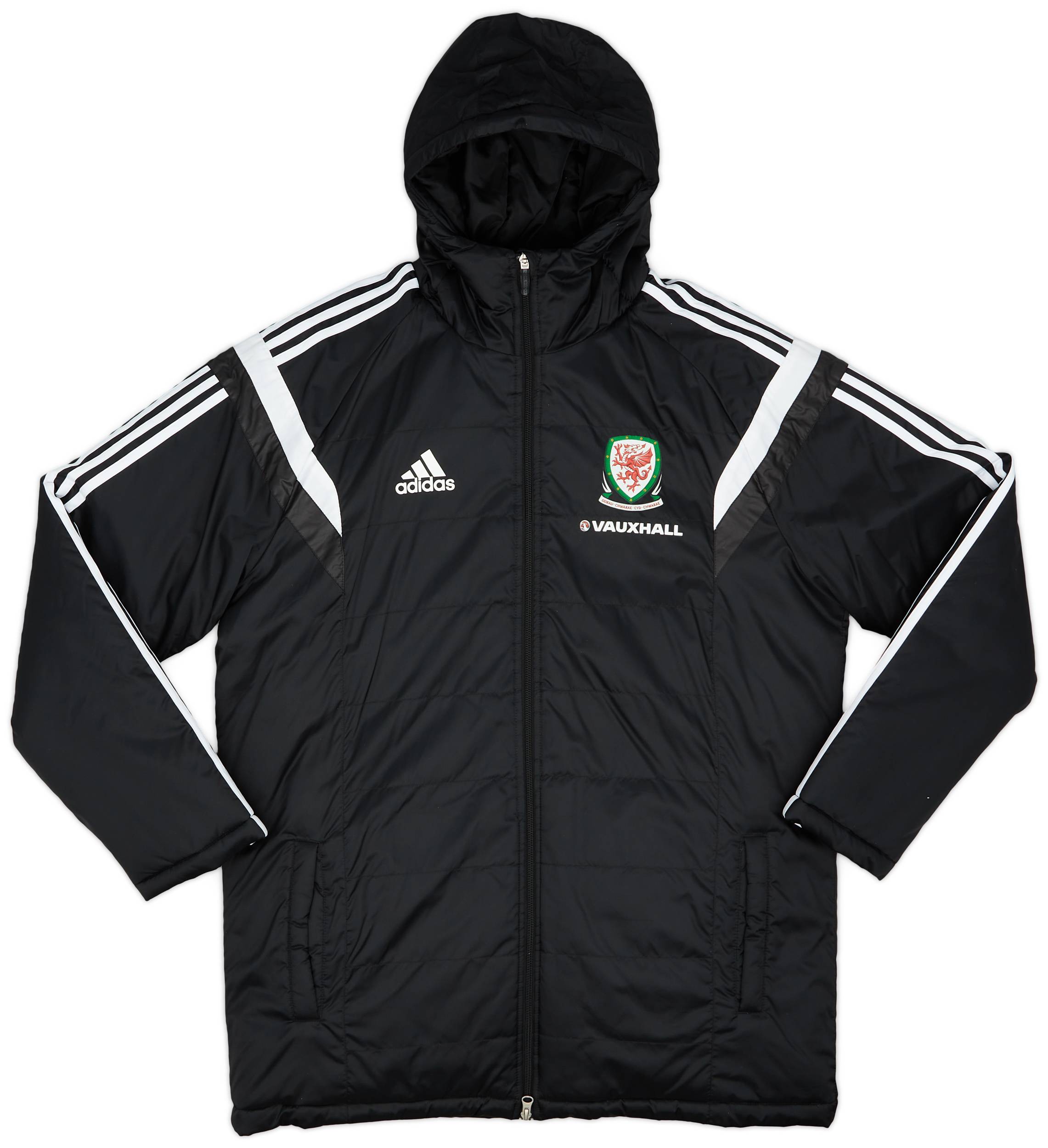 2013-14 Wales adidas Hooded Padded Bench Coat - 10/10 - (L)