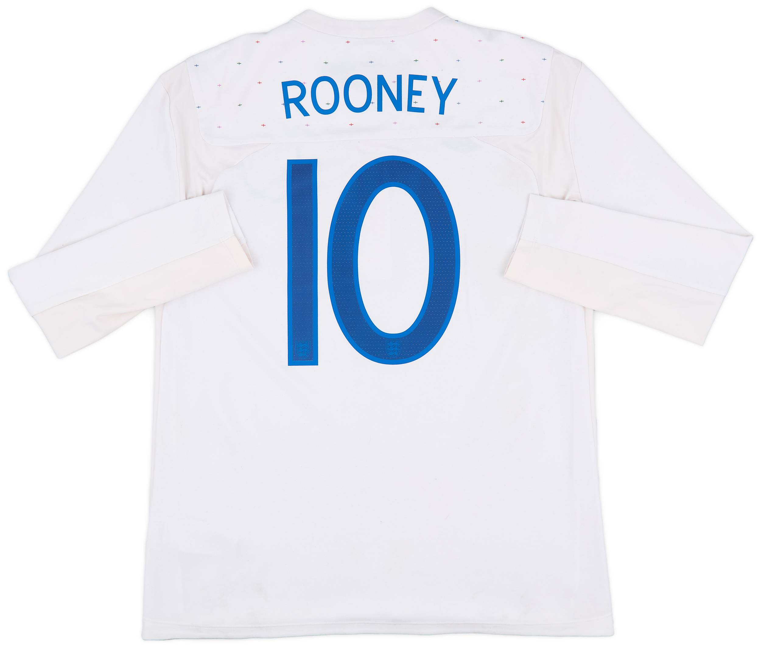 2010-11 England Home L/S Shirt Rooney #10 - 6/10 - (L)