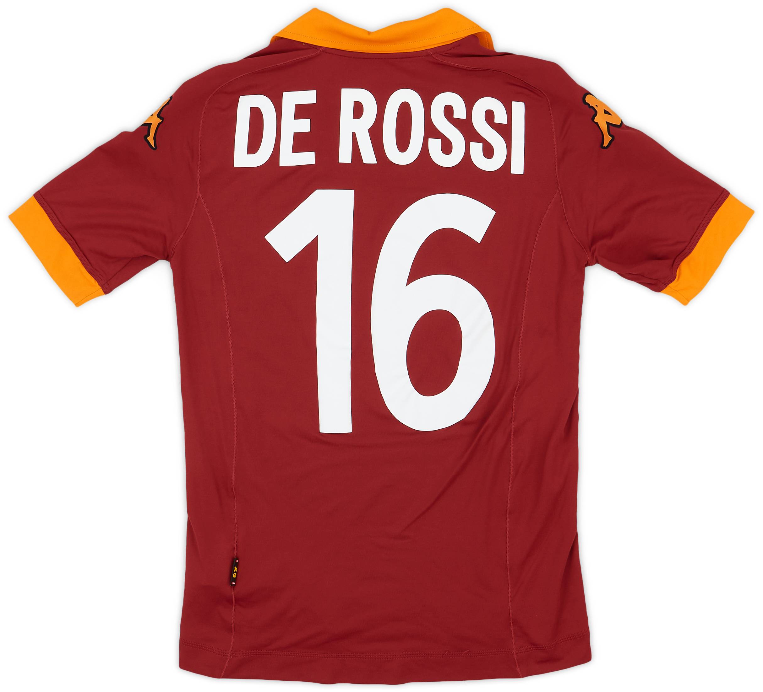 2012-13 Roma Home Shirt De Rossi #16 - 6/10 - (XS)