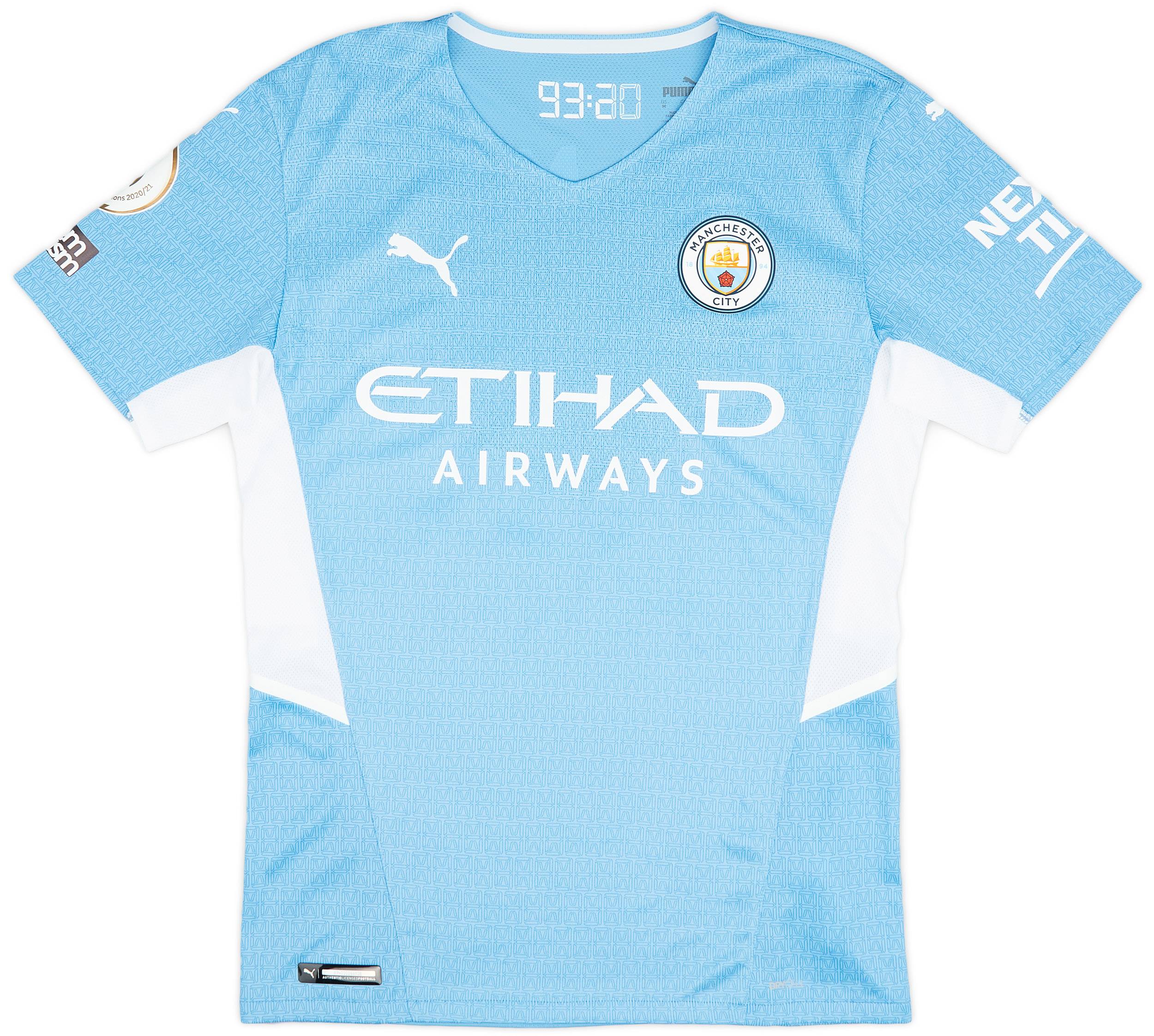 2021-22 Manchester CIty Match Issue Home Shirt Palmer #80