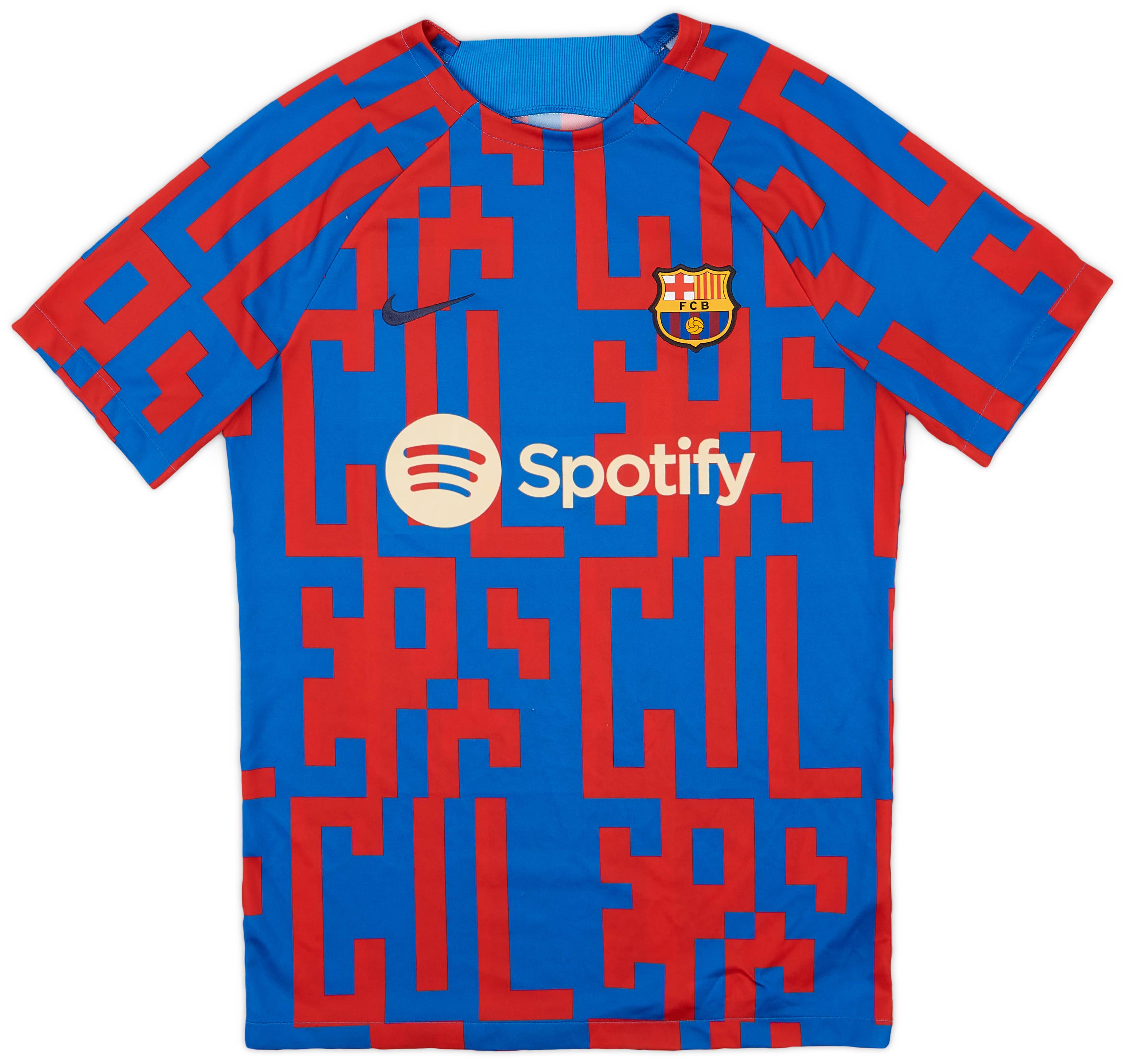 2022-23 Barcelona Pre-Match Training Shirt - 8/10 - (S)