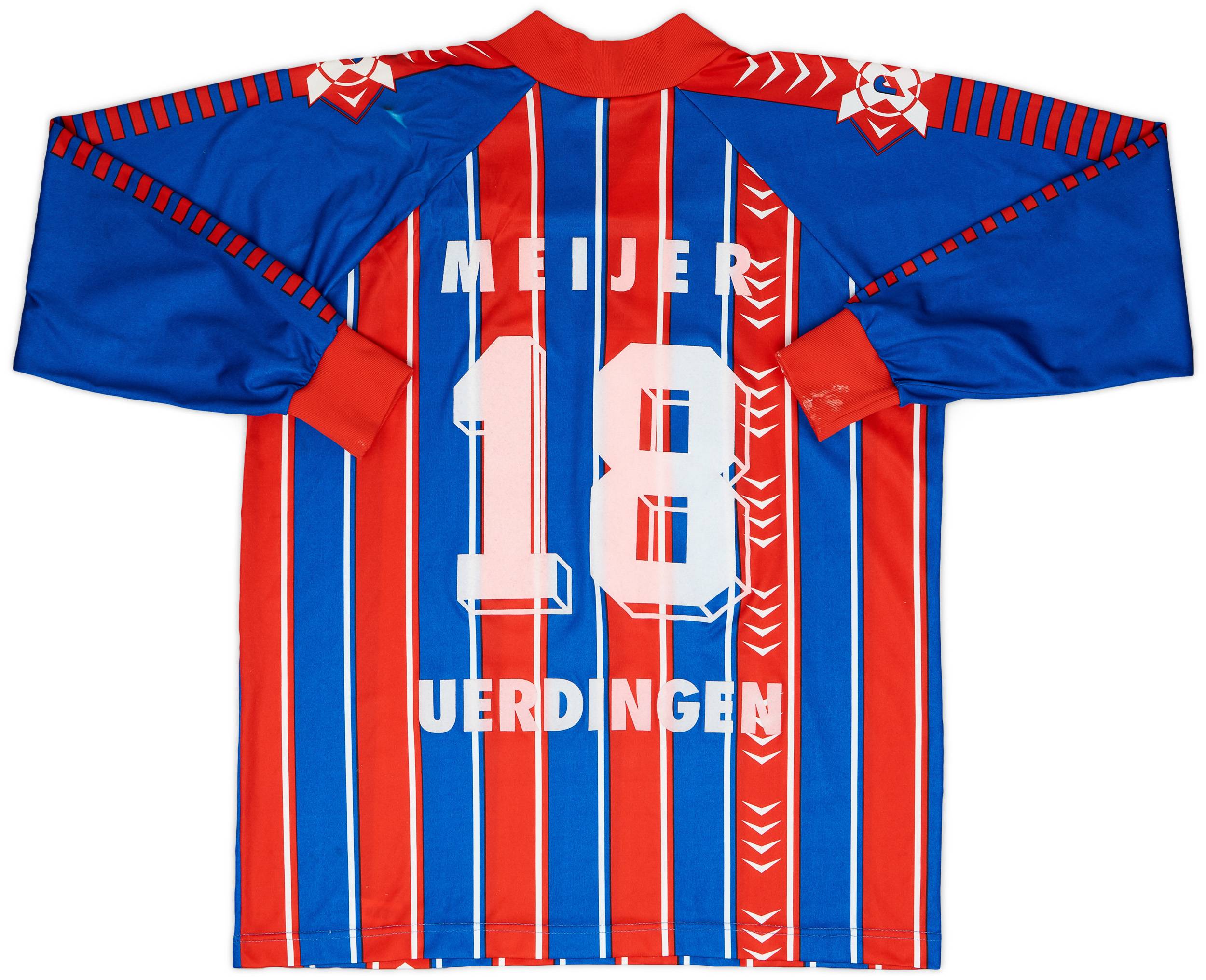 1995-96 KFC Uerdingen Home L/S Shirt Meijer #13 - 8/10 - (S)