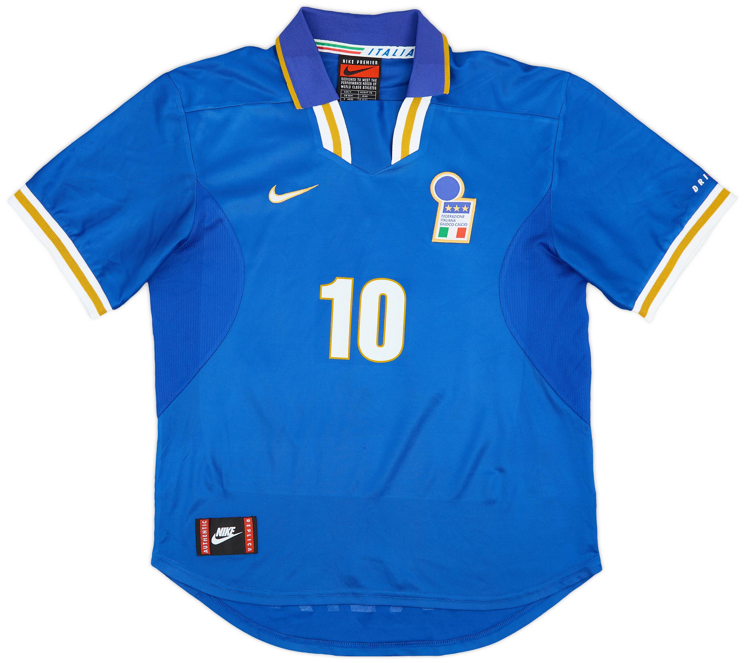 1996-97 Italy Home Shirt Albertini #10 - 8/10 - (M)