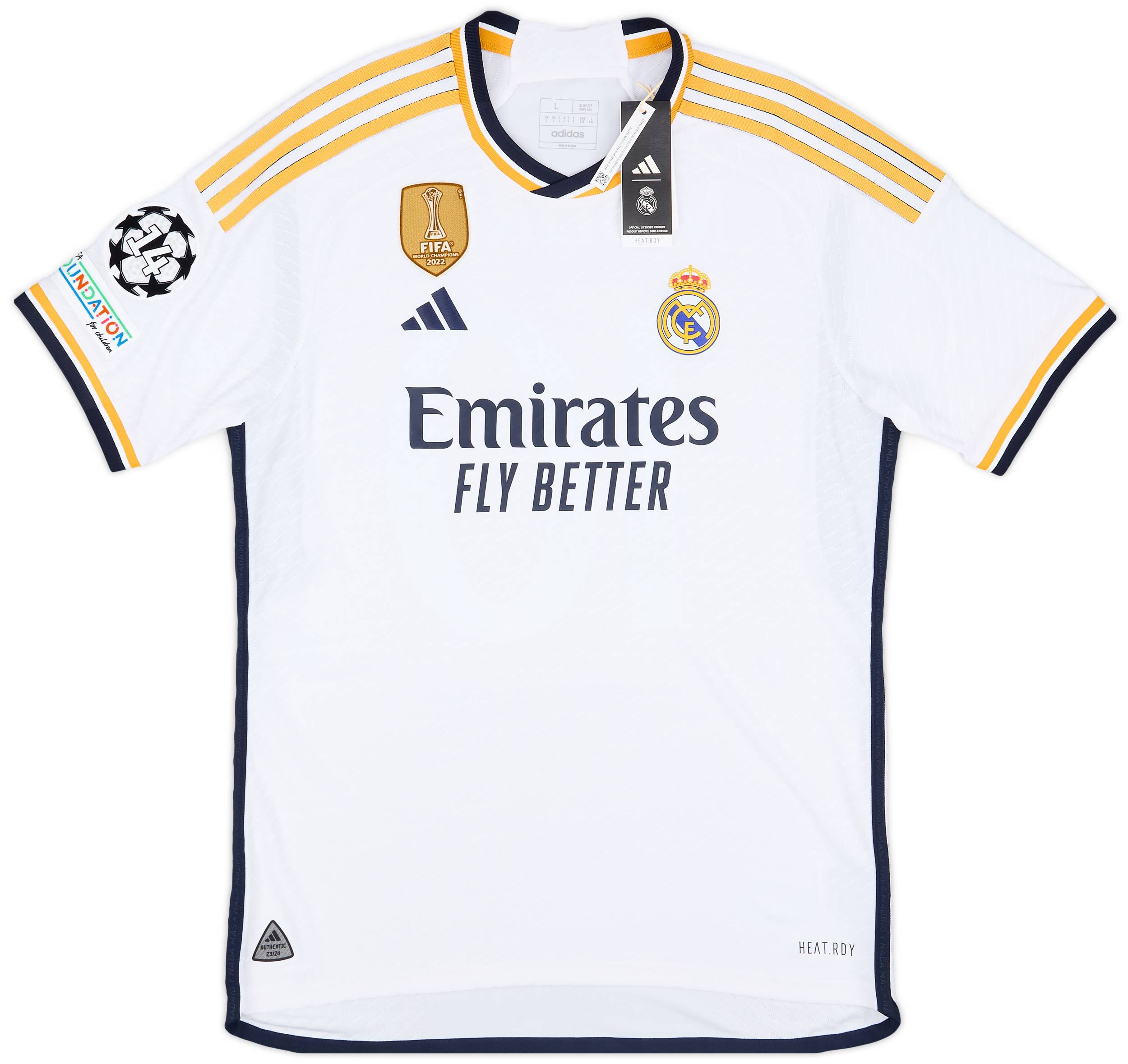 2023-24 Real Madrid Authentic Home CL Shirt Modric #10