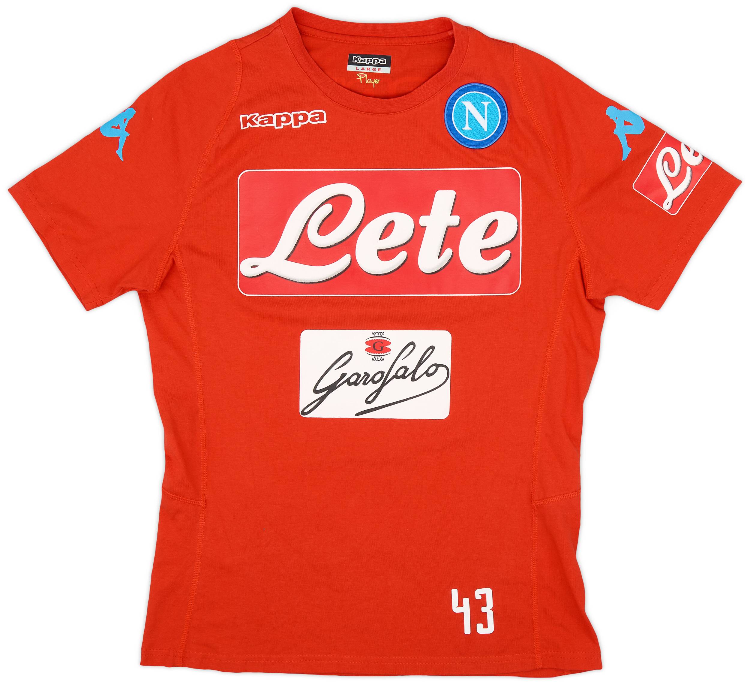 2015-16 Napoli Kappa Player Issue Training Shirt #43 - 9/10 - (L)