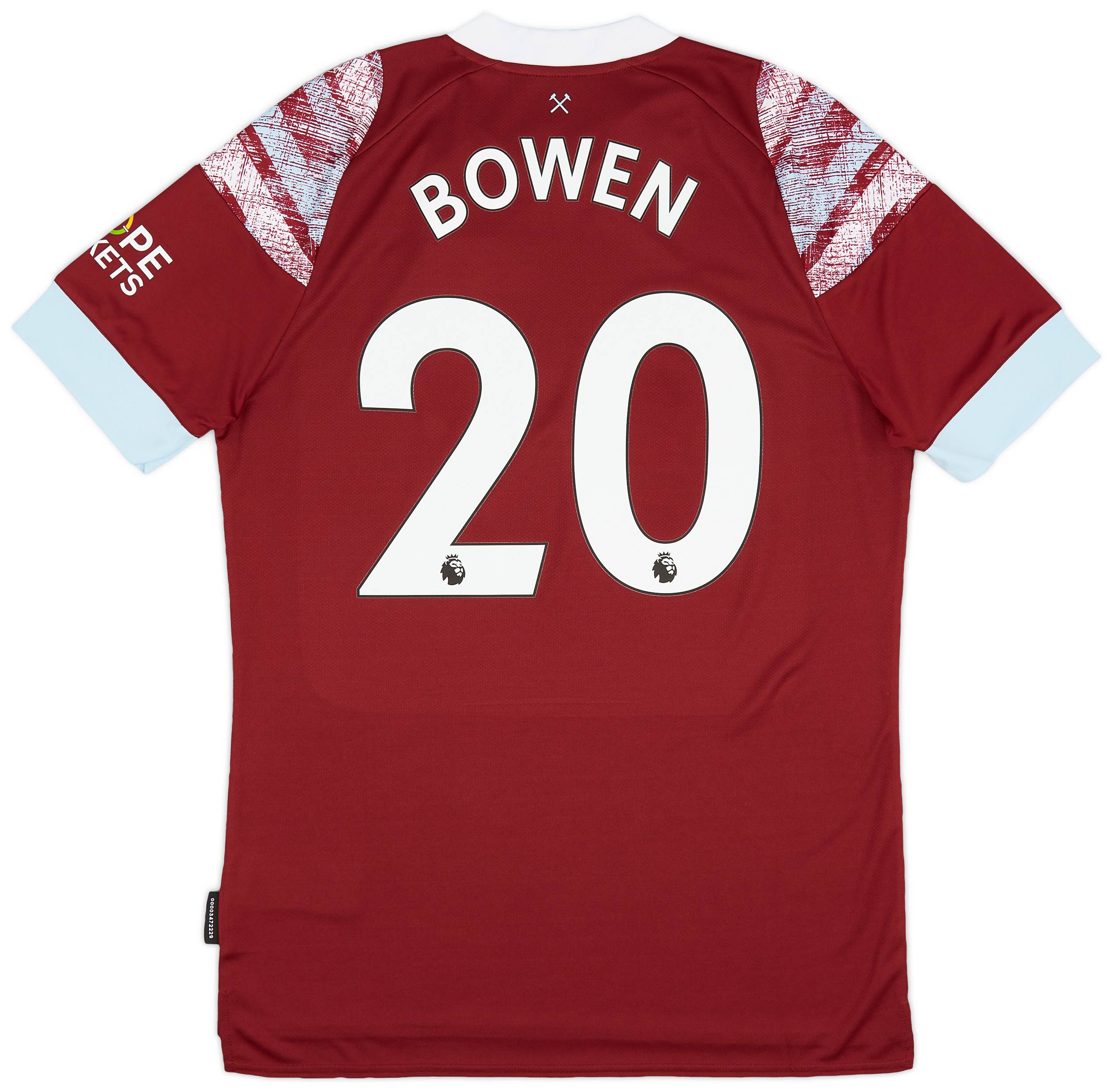 2022-23 West Ham Home Shirt Bowen #20