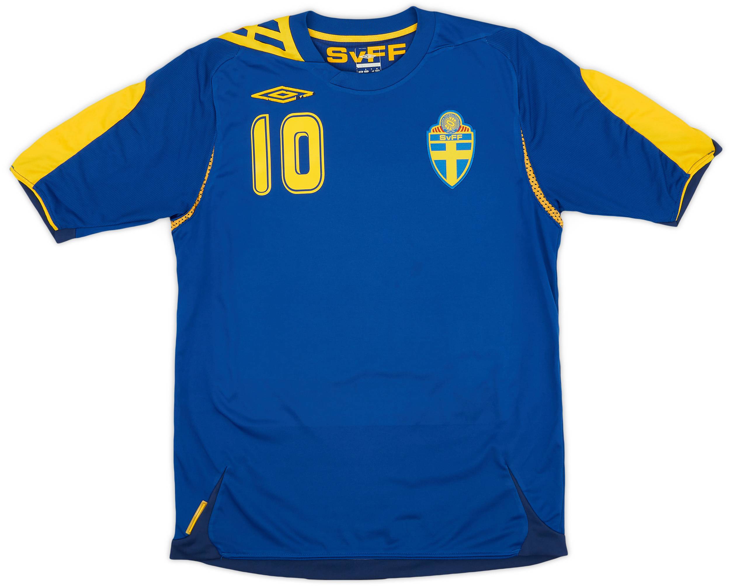 2006-08 Sweden Away Shirt Ibrahimovic #10 - 5/10 - (S)