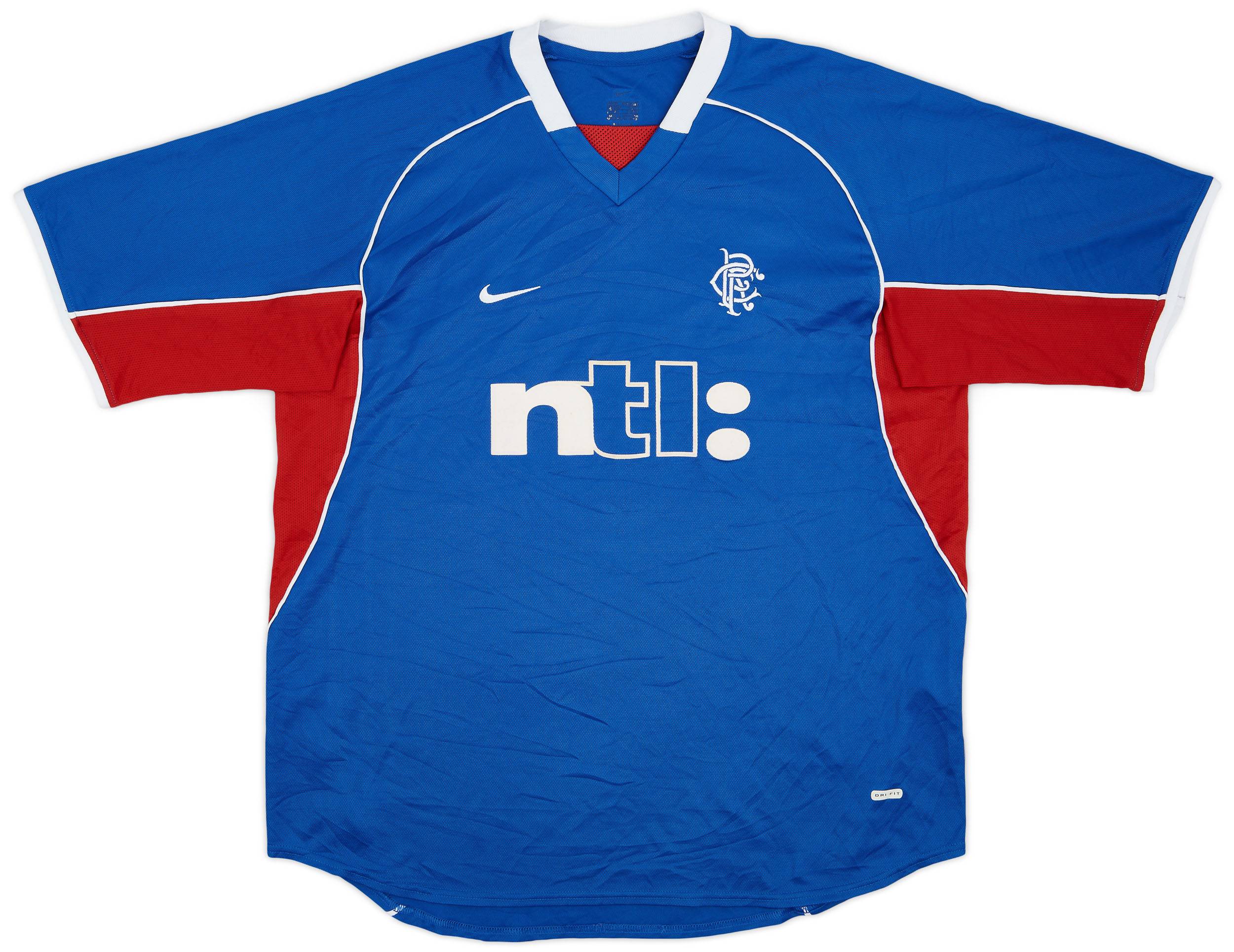 2001-02 Rangers Home Shirt - 7/10 - (XL)