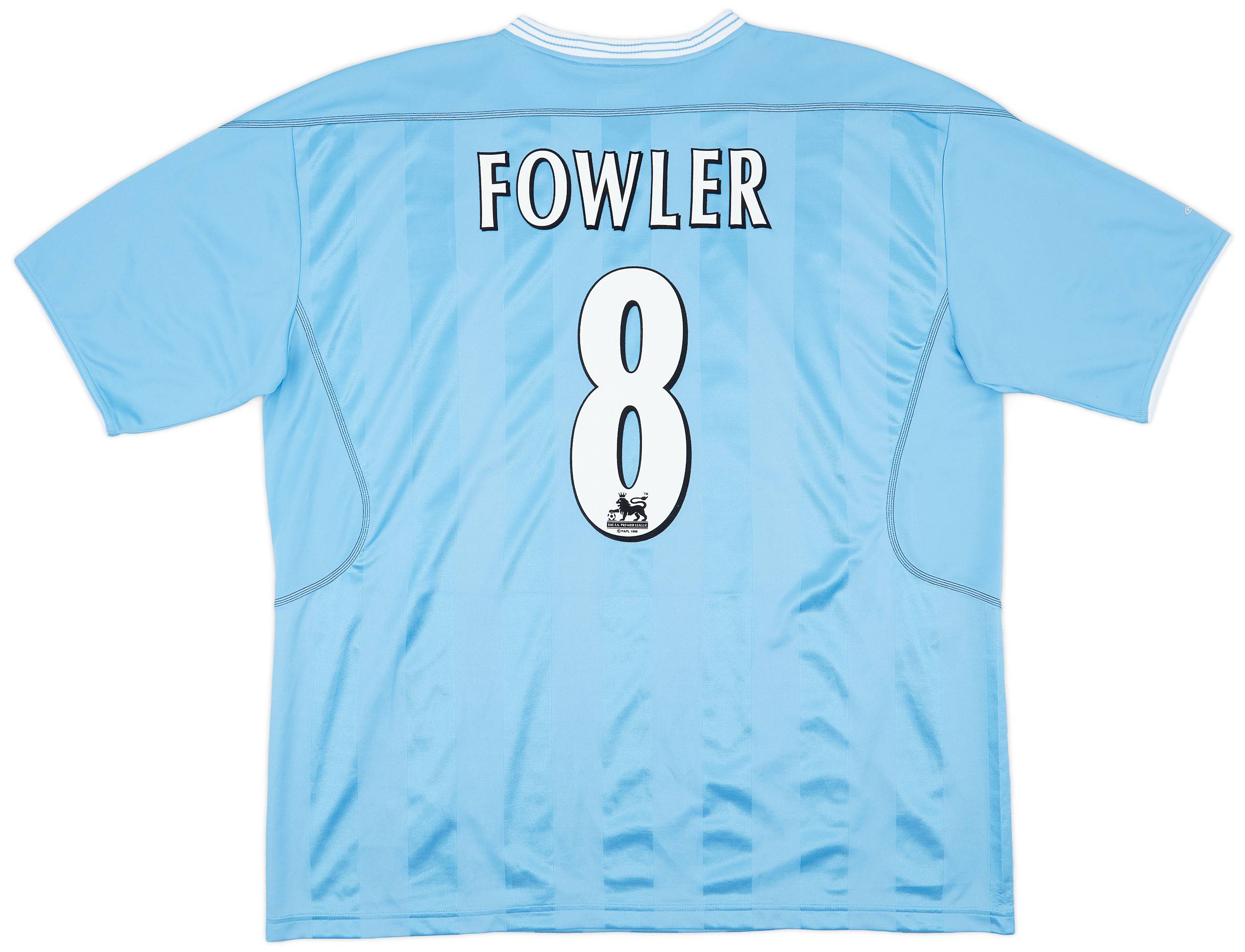 2003-04 Manchester City Home Shirt Fowler #8 - 8/10 - (XXL)