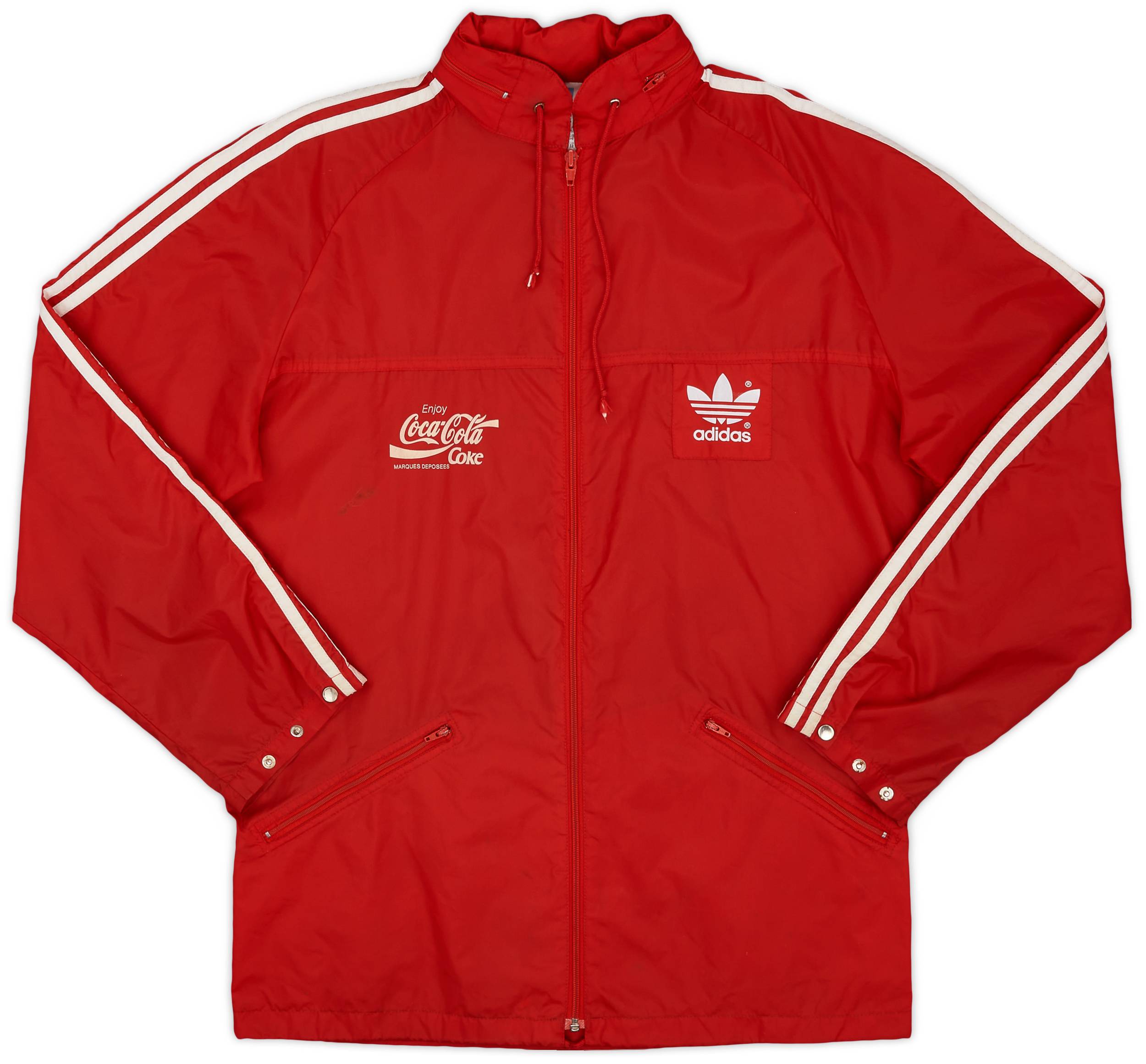 1990s adidas Template Hooded Rain Jacket Coca Cola 8 10 L