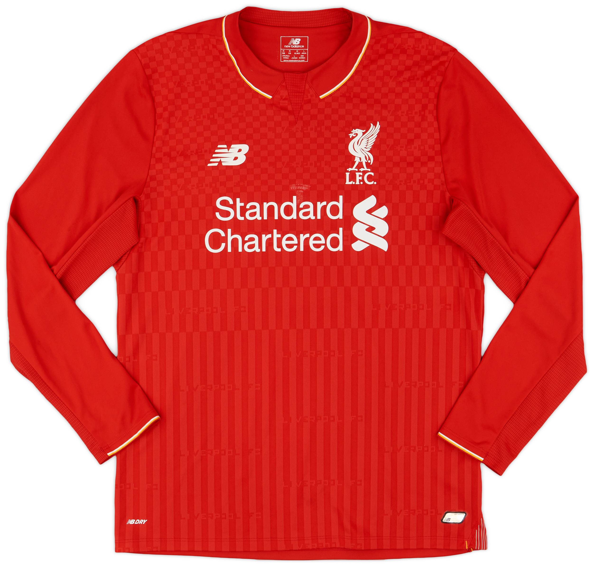 2015-16 Liverpool Home L/S Shirt - 7/10 - (M)
