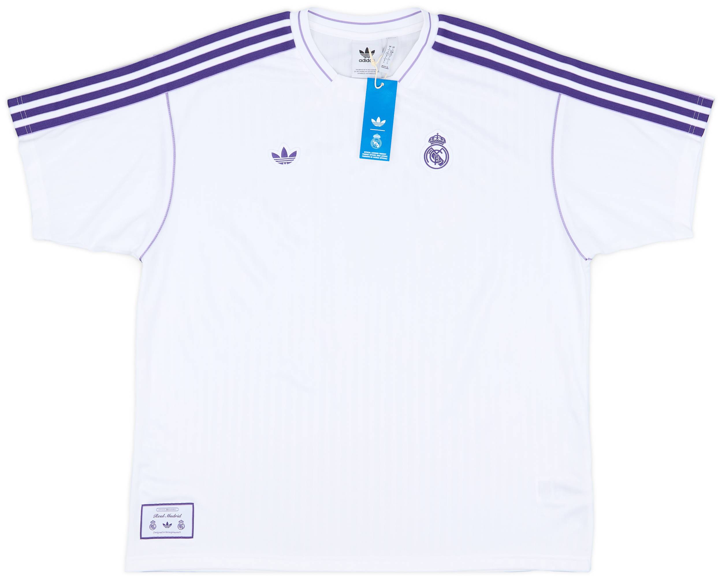 Real Madrid CF Jersey Style Tee Adidas Kit Cyan Powder Blue