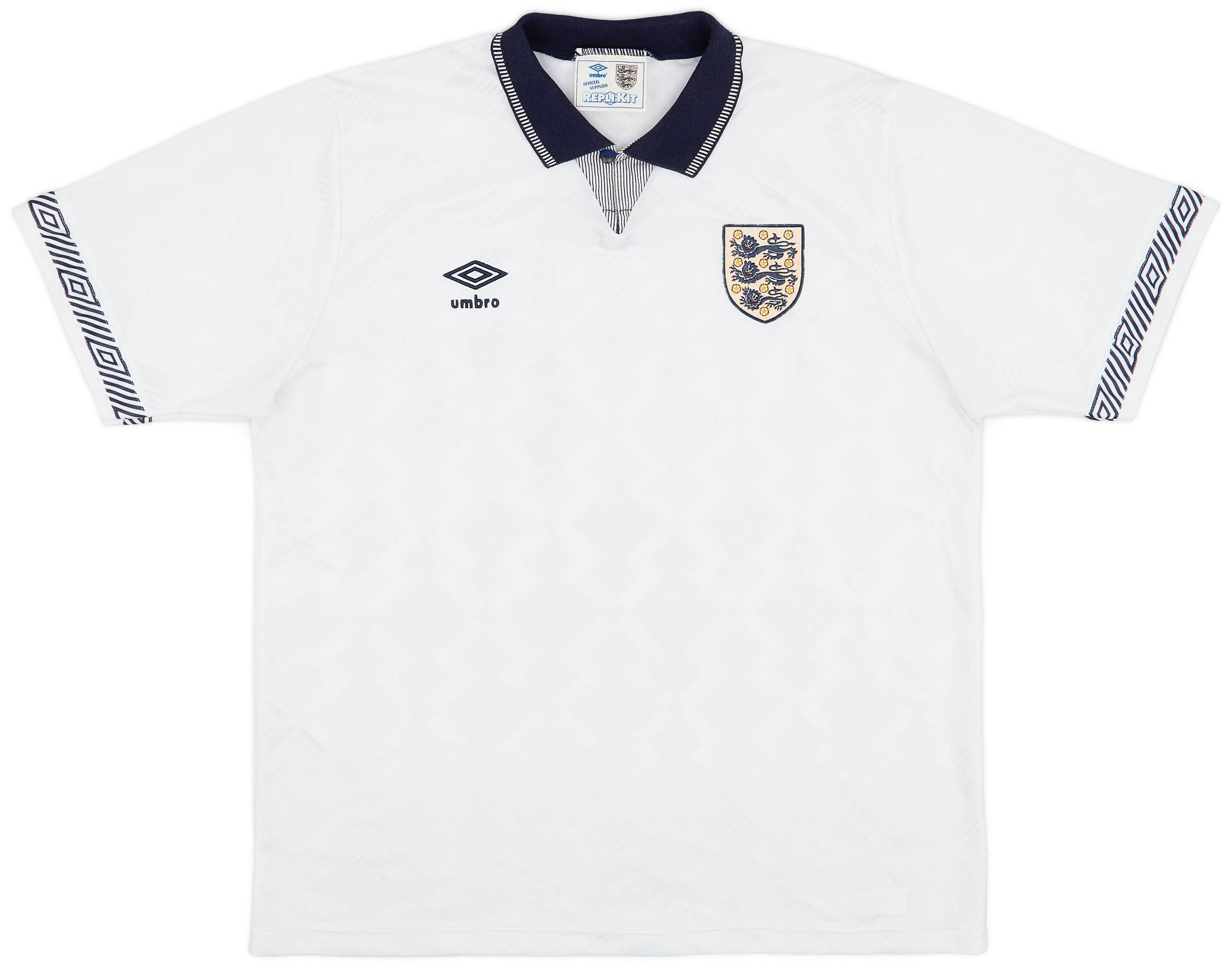 超可爱 England 1990-92 Home (XL) - 9/10 - Shirt ウェア