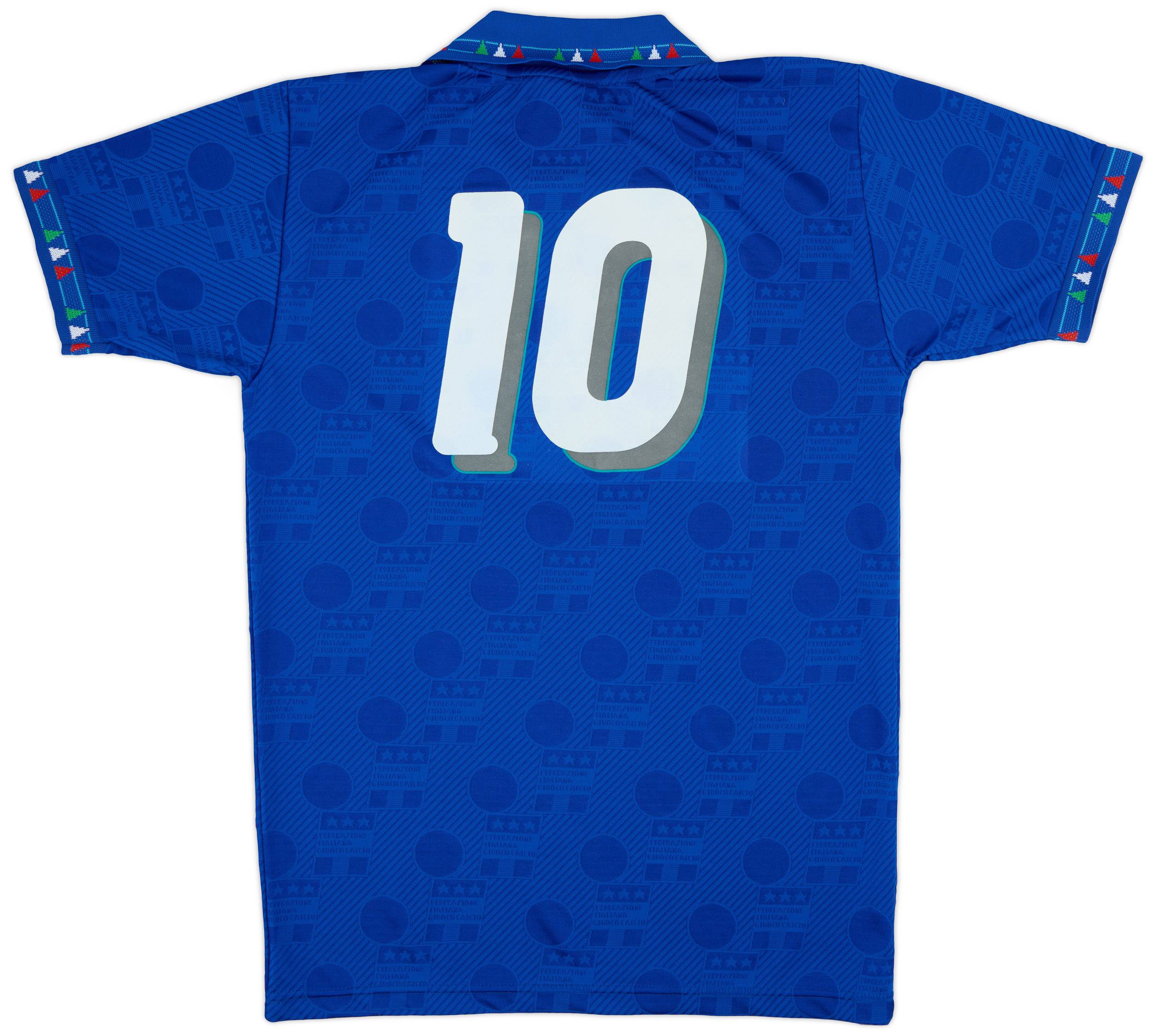イタリア代表 1994 ホーム ユニフォーム #10 R.BAGGIO Italy 1993 - 1994 Home football Diadora shirt #10 R. Baggio