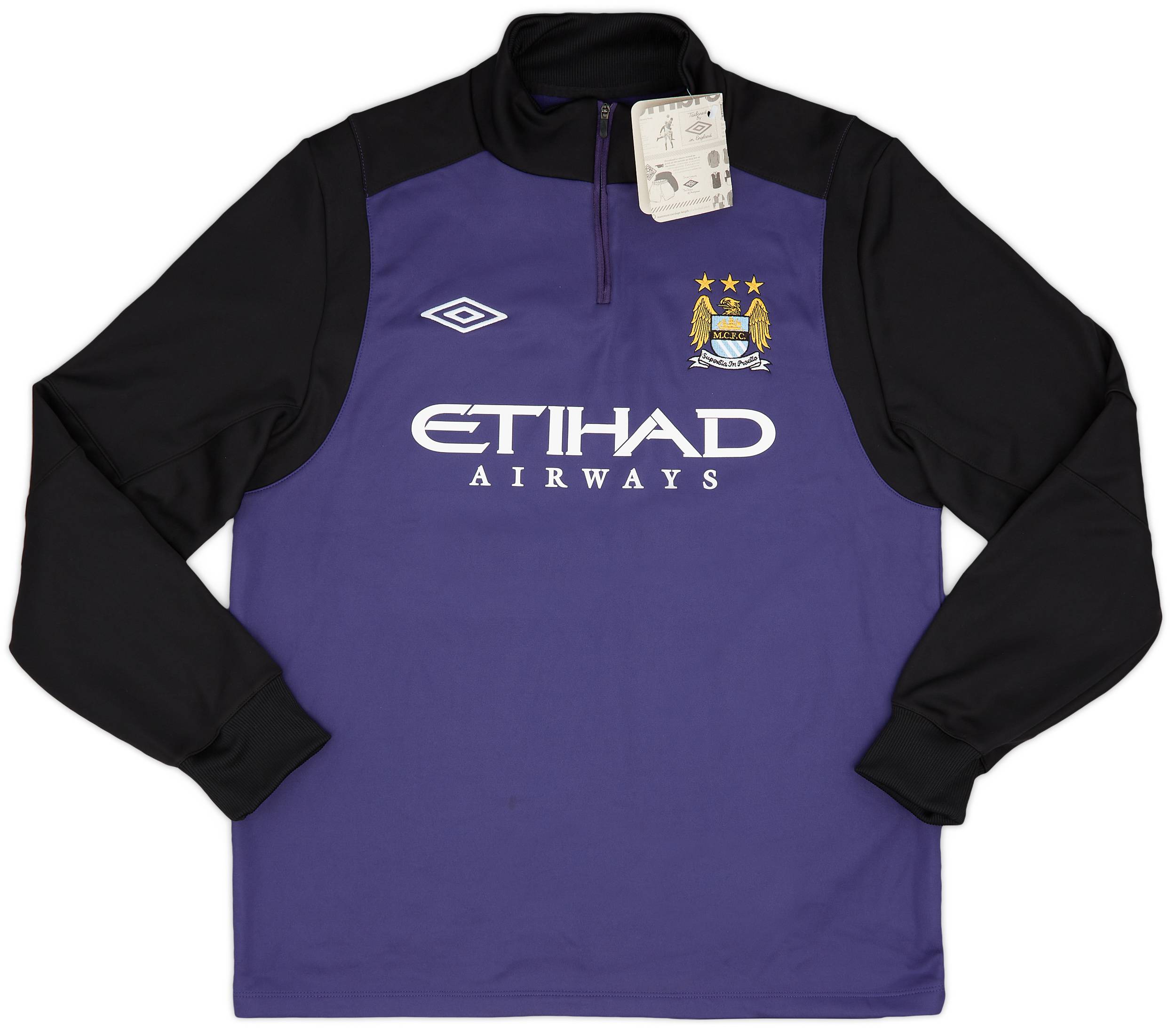 2012 13 Manchester City Umbro 1 4 Zip Track Jacket L