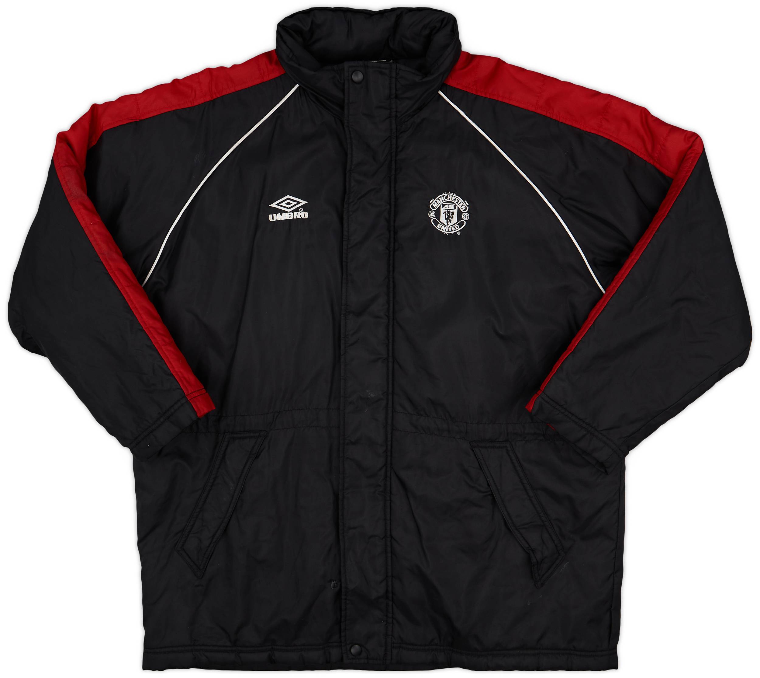 2000 01 Manchester United Umbro Padded Bench Coat 8 10 L