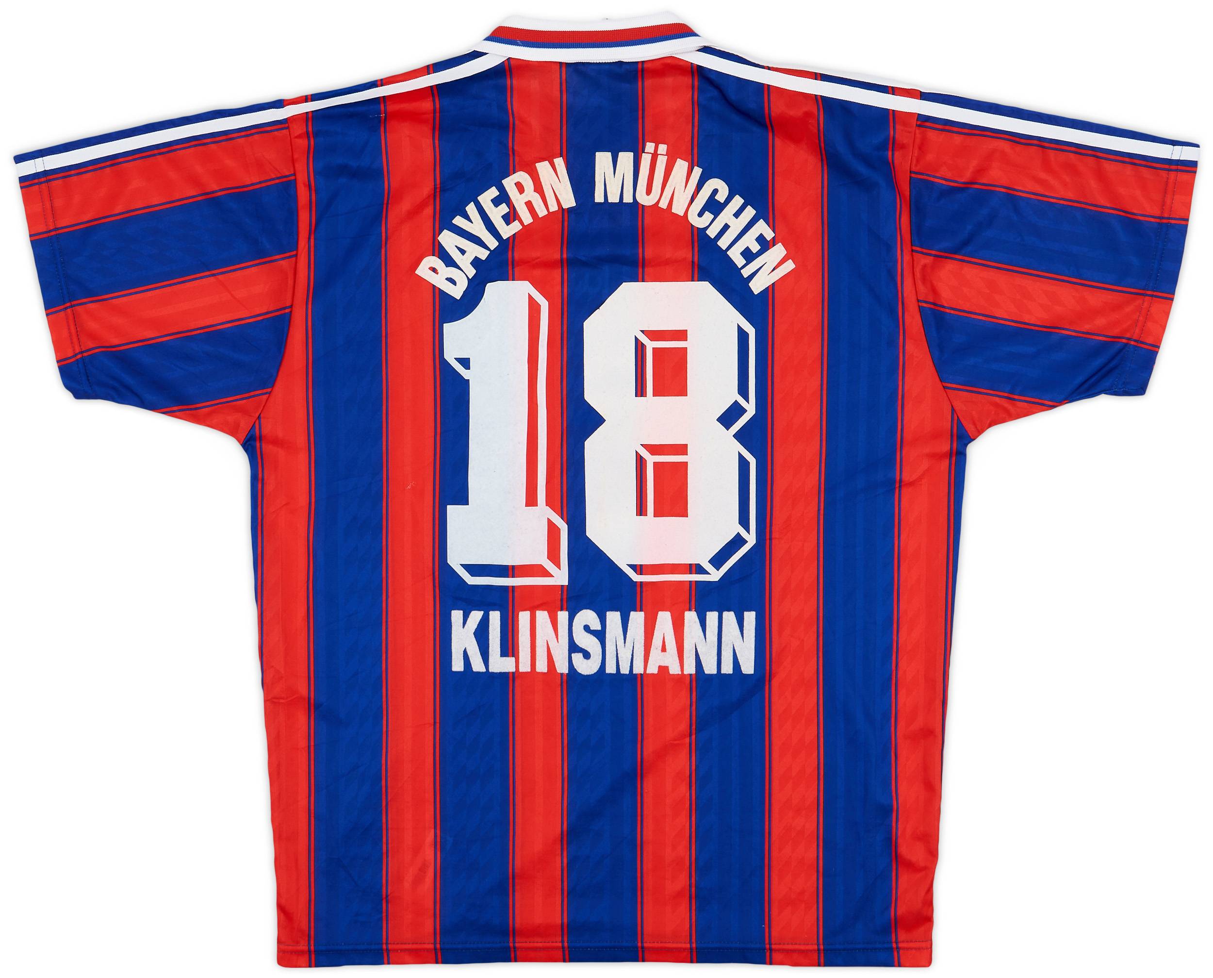 1995-97 Bayern Munich Home Shirt Klinsmann #18 - 7/10 - (L)