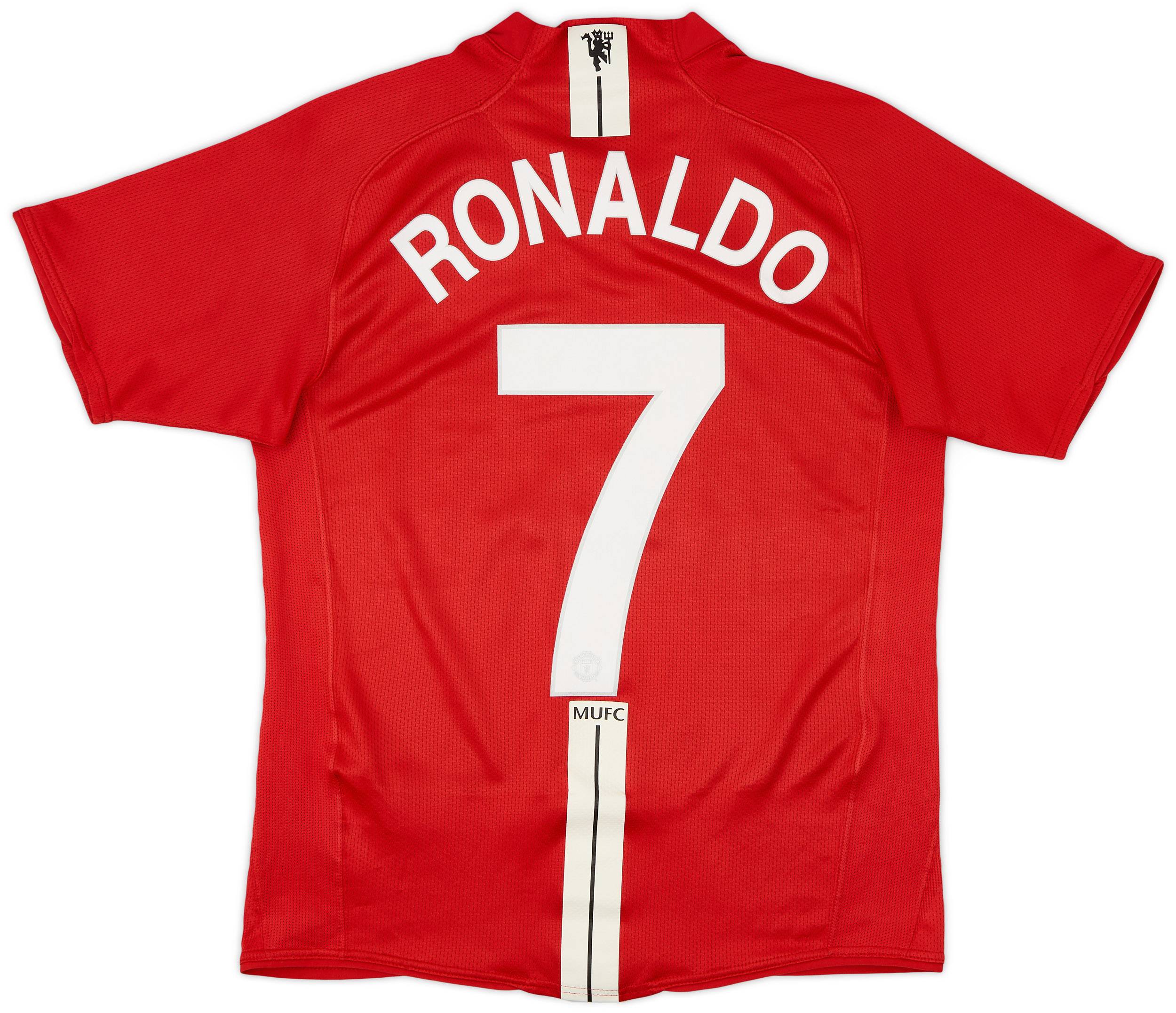 【正規品07-09 Manchester U C.Ronaldo #7】 2007-09 Manchester United Home Shirt Ronaldo #7 - 8/10 - (S)