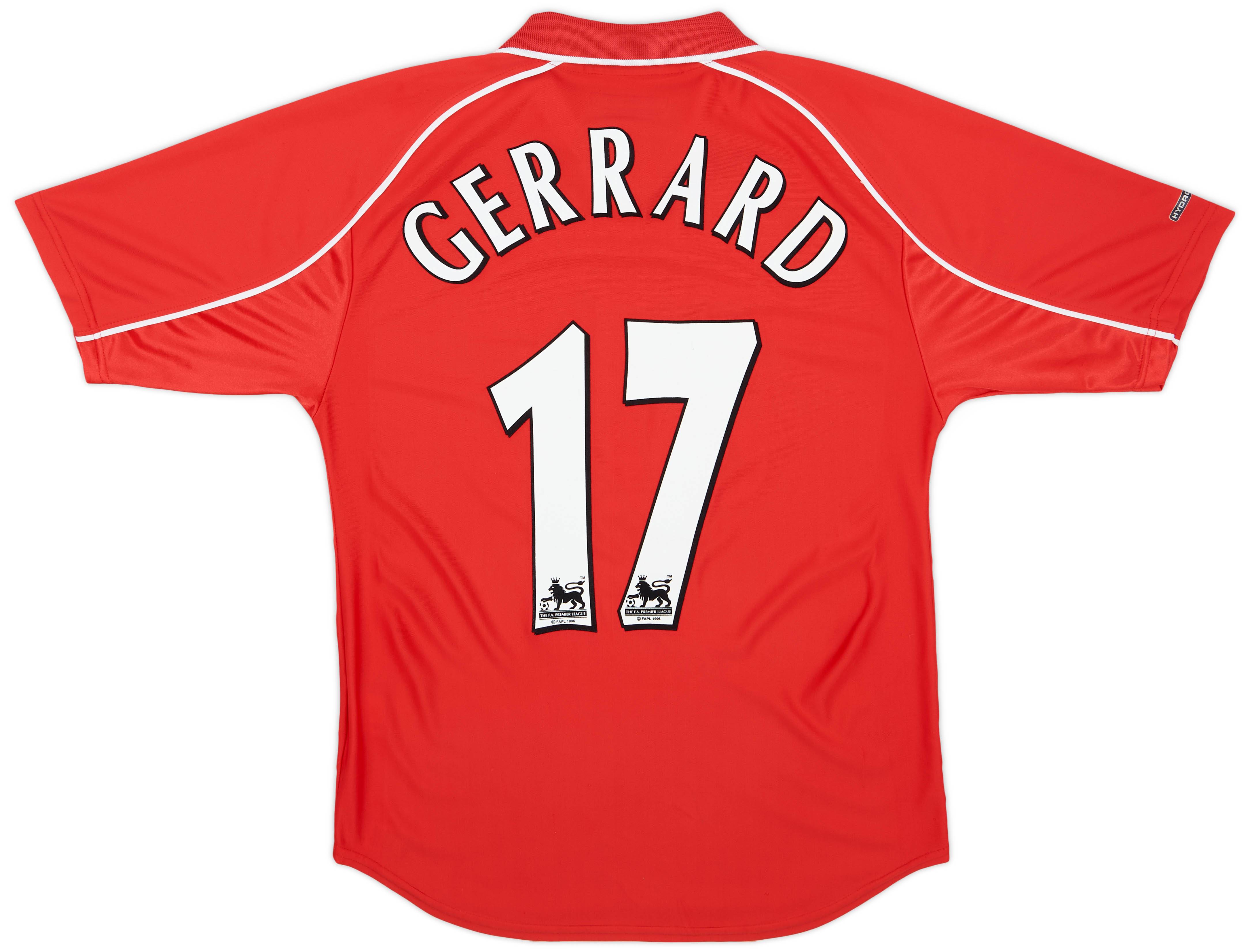 2000-02 Liverpool Home Shirt Gerrard #17 - 8/10 - (S)