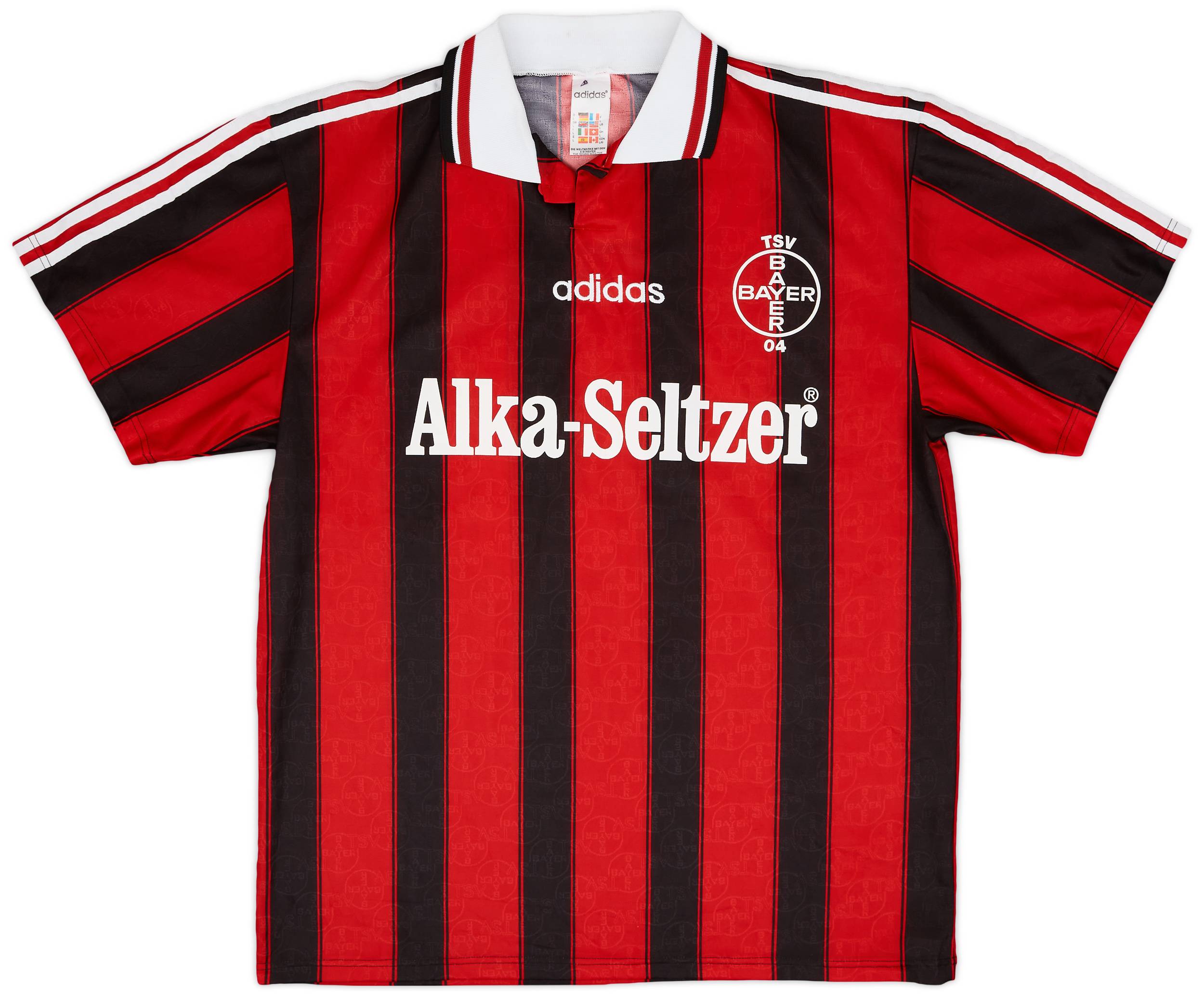 ゆ101★ adidas bayer Leverkusen 94-95 home Vintage 90's Adidas Bayer 04 Leverkusen Football Shirt