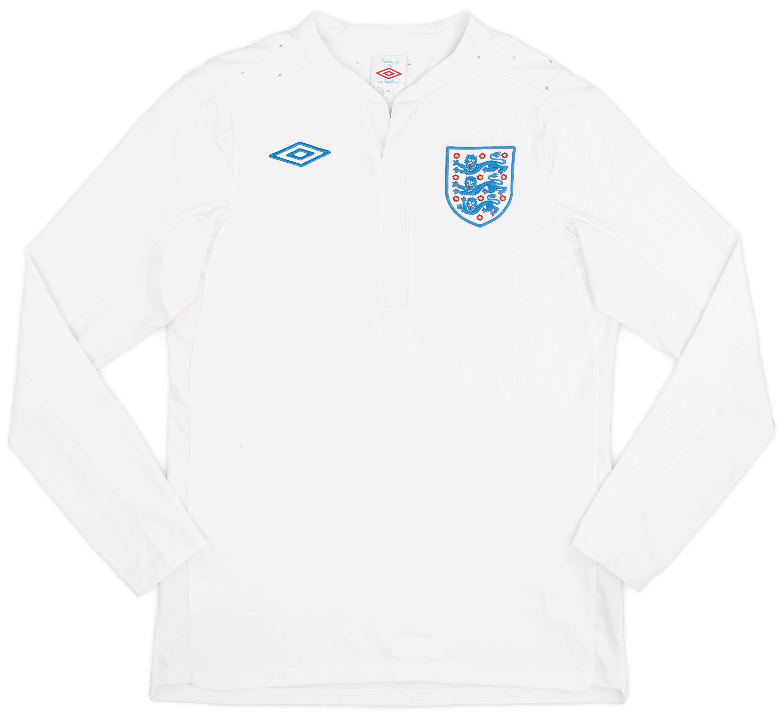 2010-11 England Home L/S Shirt - 6/10 - (S)