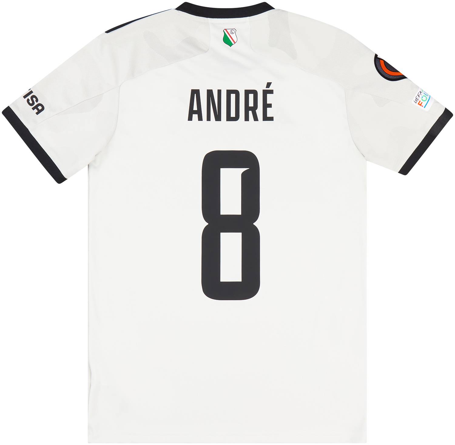 2021-22 Legia Warsaw Match Worn Europa League Andre #8 (v Leicester)