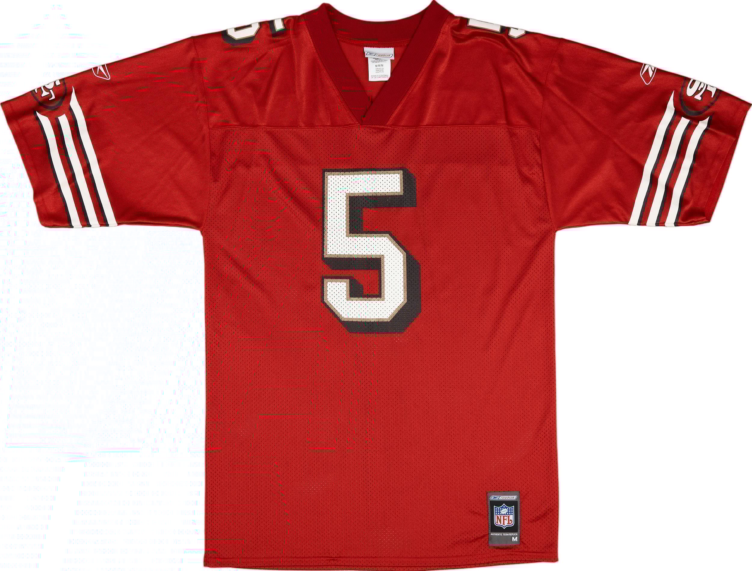 2001 San Francisco 49ers Garcia 5 Reebok Home Jersey Very Good M