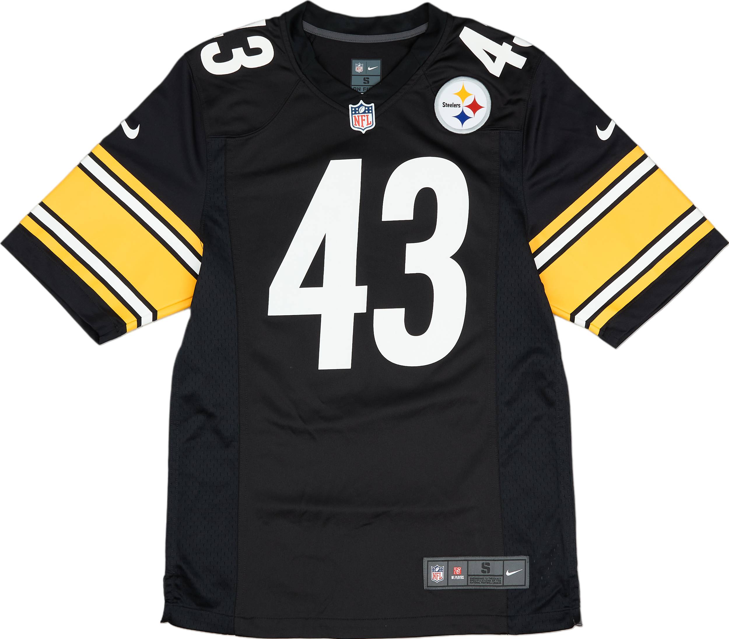 2012 14 Pittsburgh Steelers Polamalu 43 Nike Game Home Jersey Very Good S