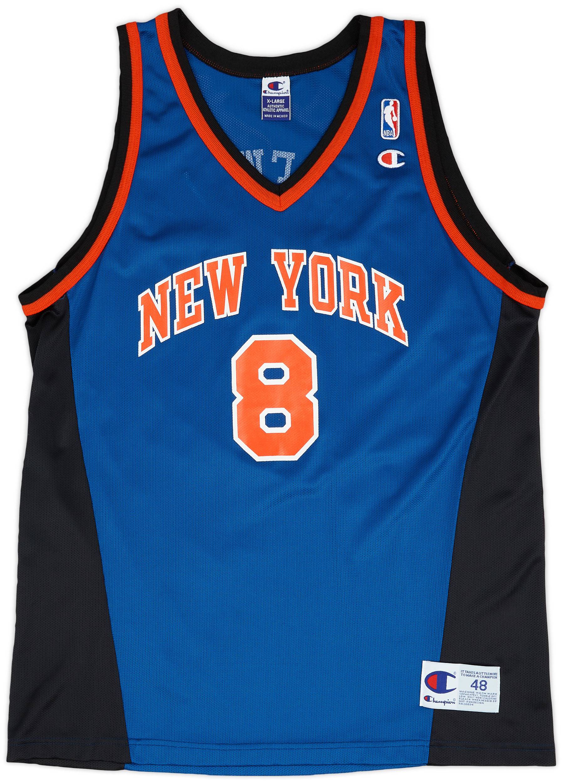 1998-01 New York Knicks Sprewell #8 Champion Away Jersey (Excellent) XL