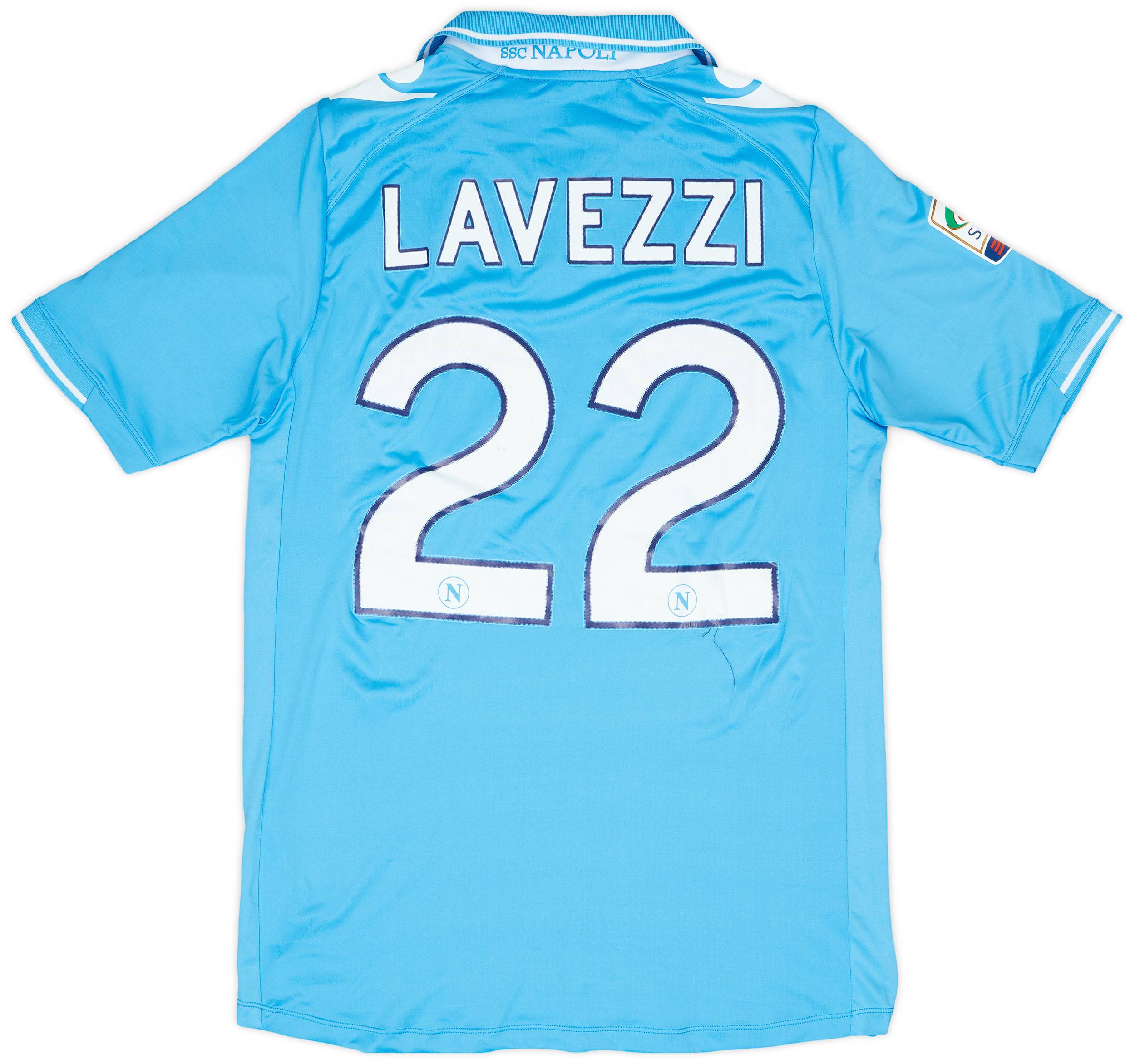 2011-12 Napoli Match Issue Home Shirt Lavezzi #22